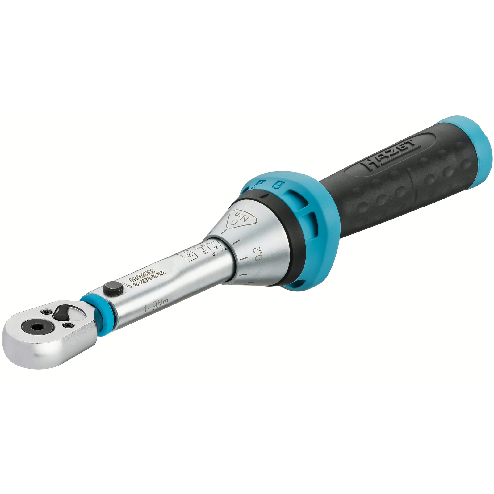 Clé dynamométrique embouts-tournevis 1-9 Nm cliquet réversible 234 mm 4 % HAZET - 5107B-3CT