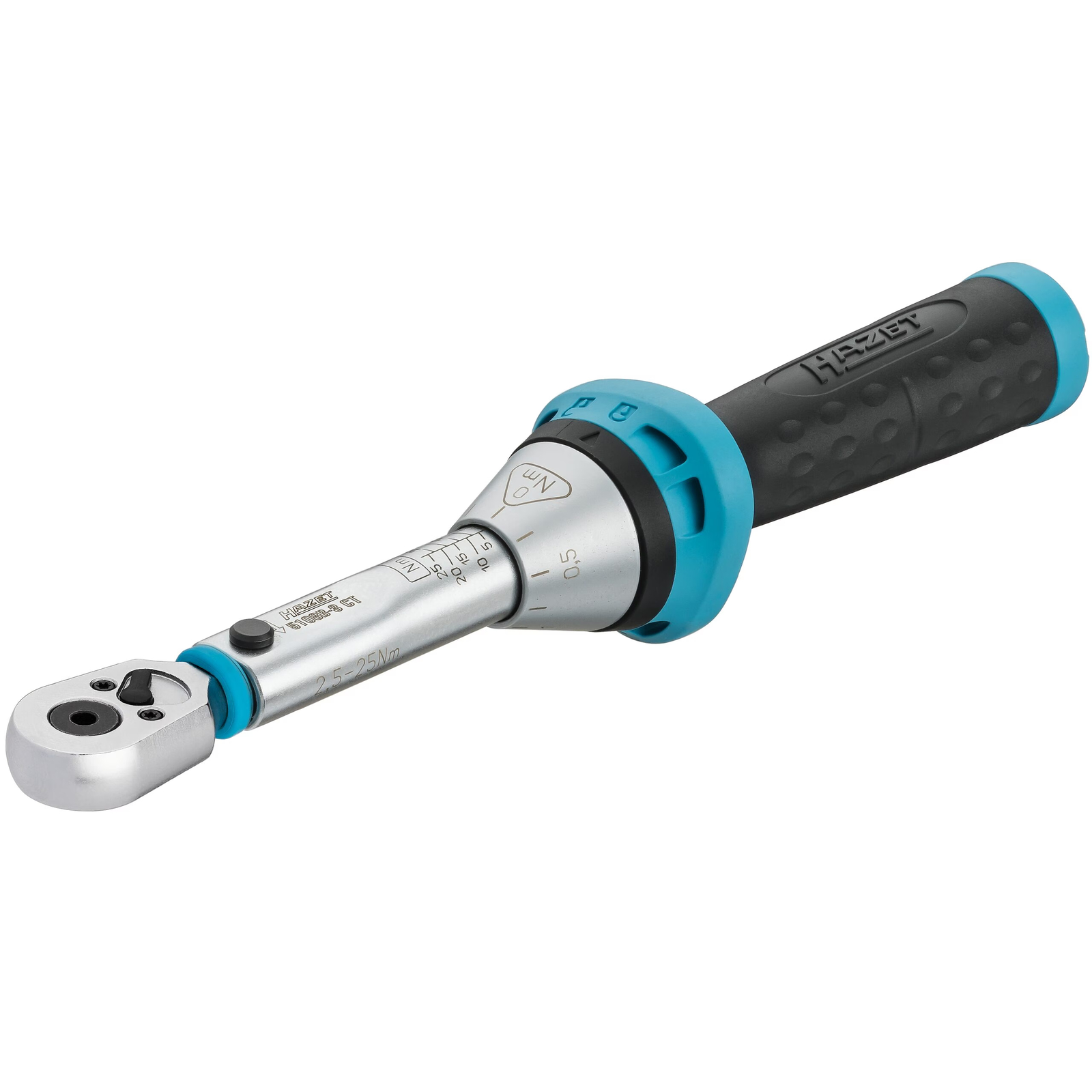 Clé dynamométrique embouts-tournevis 2,5-25 Nm cliquet réversible 234 mm HAZET - 5108B-3CT