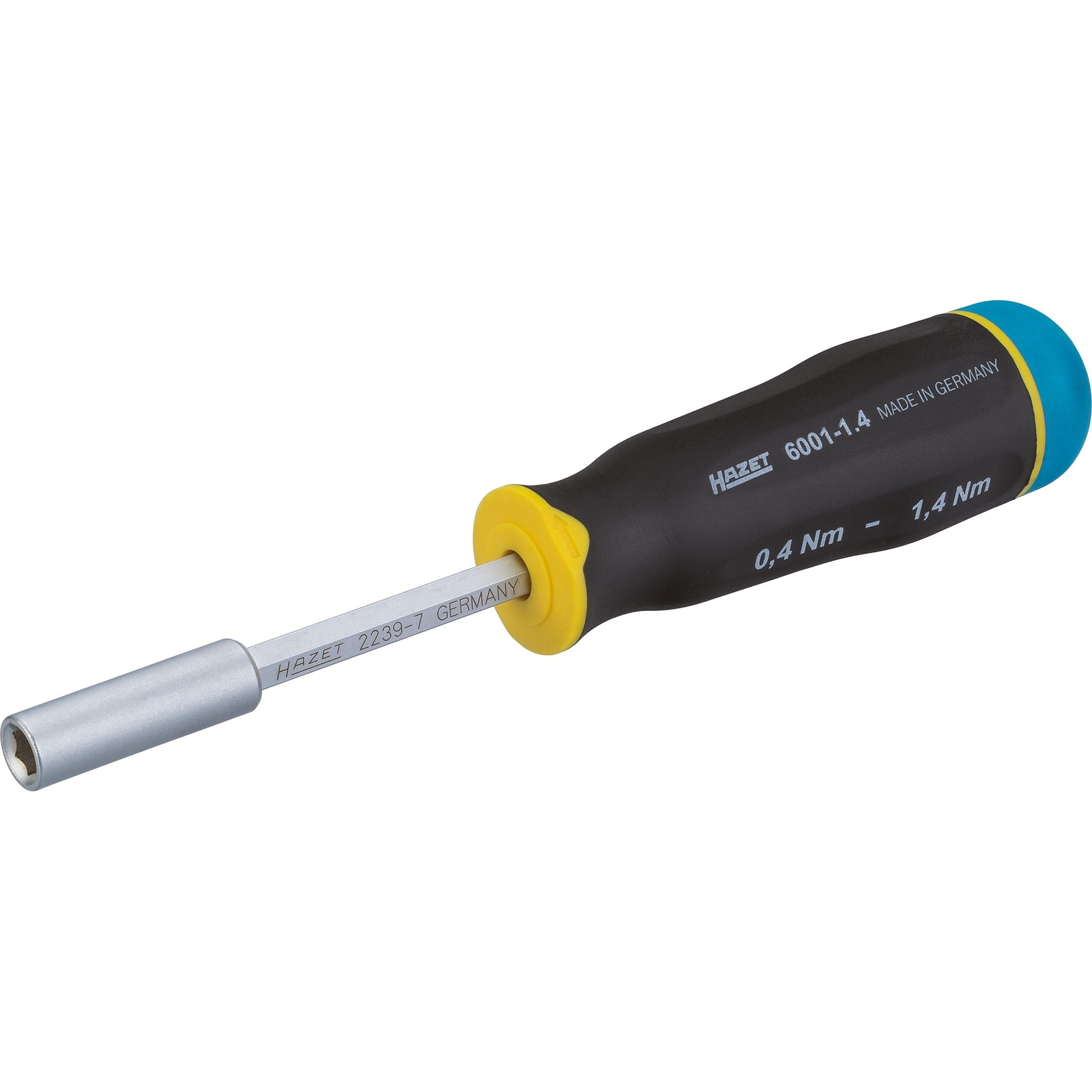 Tournevis dynamométrique 0,4–1,4 Nm 15 % 3 pièces avec clé mâle coudée HAZET - 6001-1.4/3