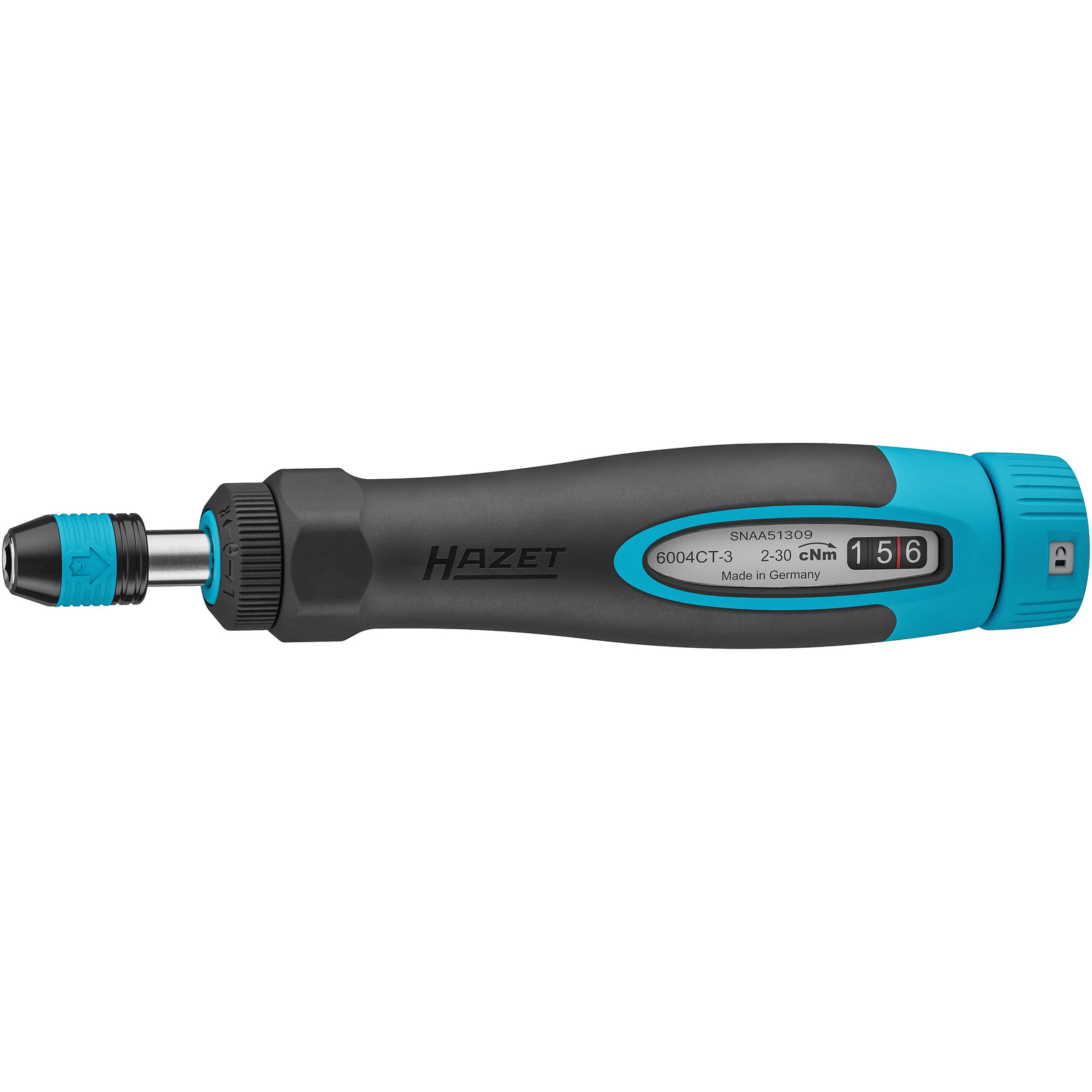 Tournevis dynamométrique 0,02-0,3 Nm manche bimatière ergonomique HAZET - 6004CT-3