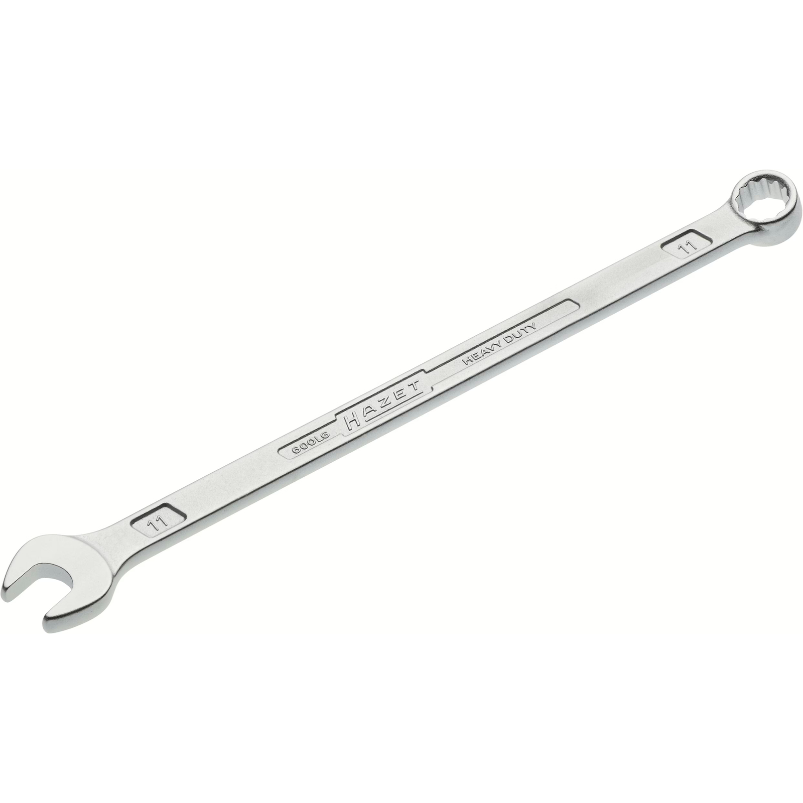 Clé mixte extra-longue fine 11 mm profil 12 pans chromée HAZET - 600LG-11