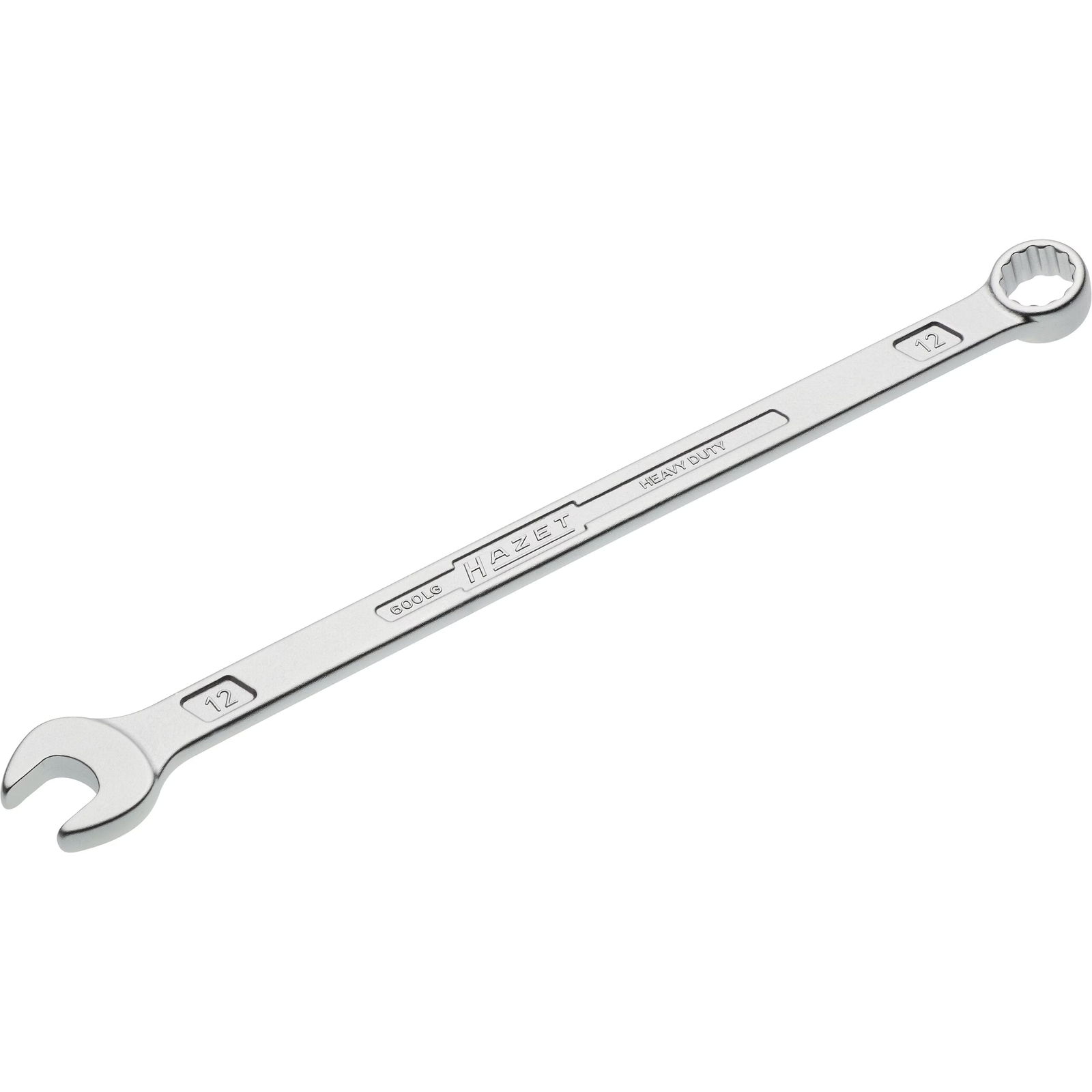 Clé mixte extra-longue fine 12 mm profil 12 pans chromée HAZET - 600LG-12