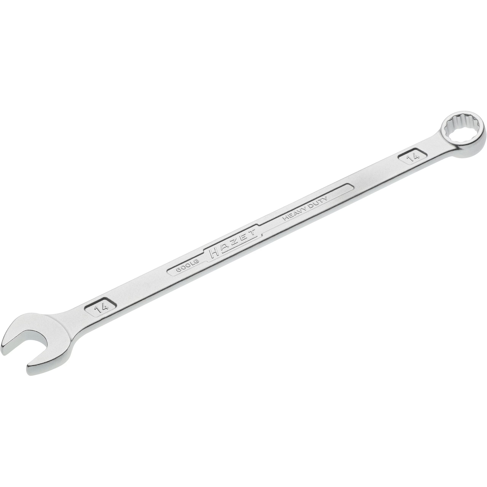 Clé mixte extra-longue profil Traction 12 pans 14 mm chromée HAZET - 600LG-14