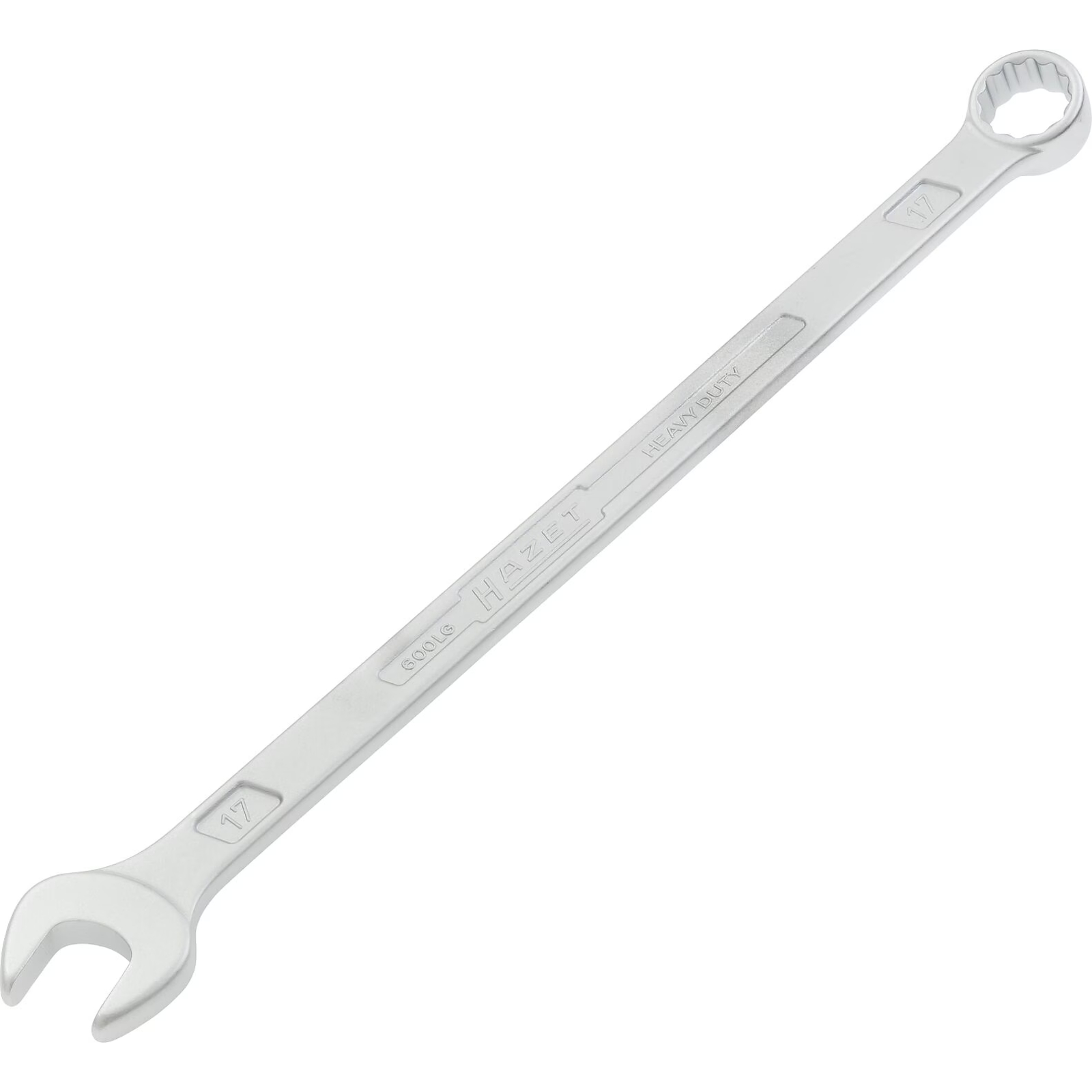 Clé mixte extra-longue fine 17 mm Profil Traction 12 pans chromée HAZET - 600LG-17