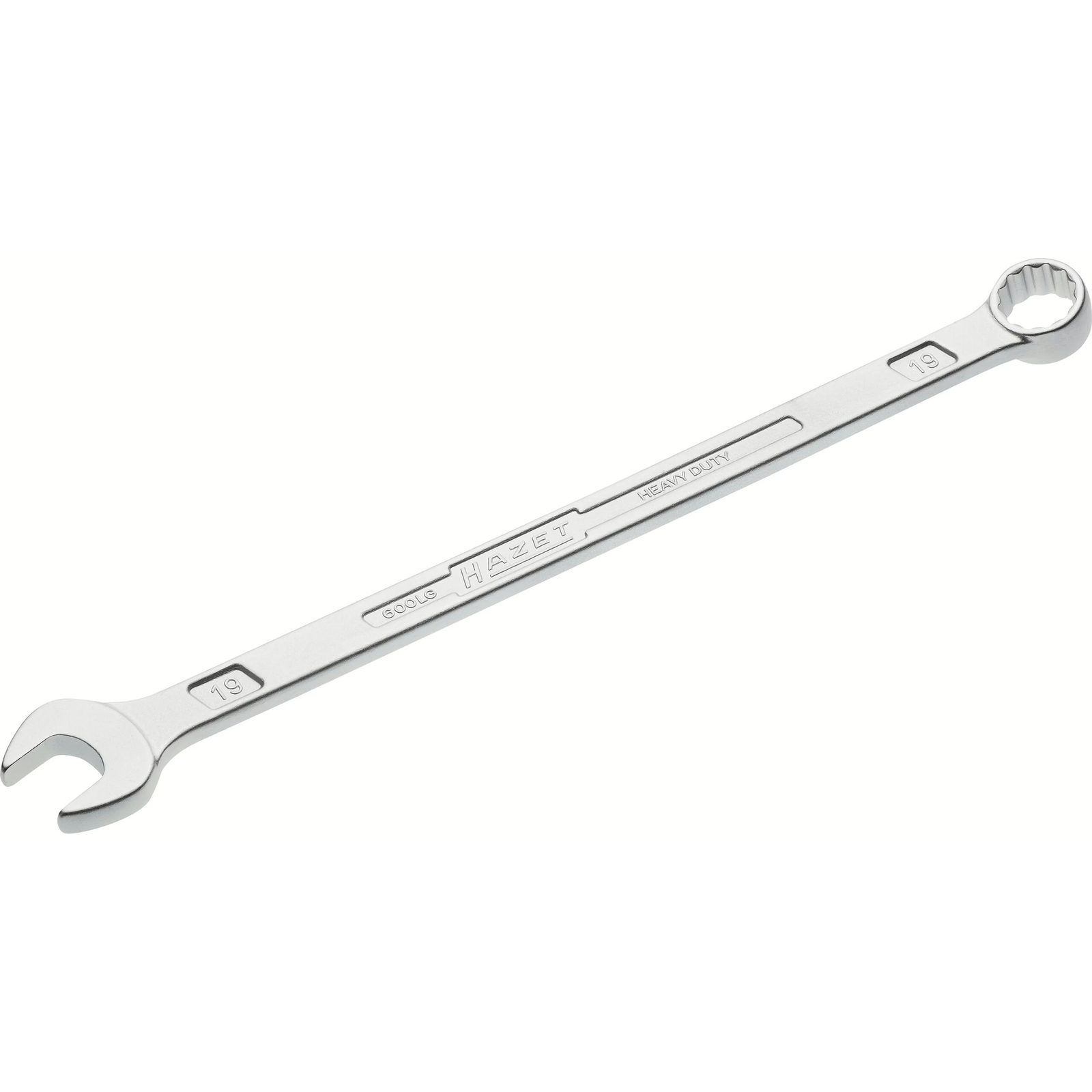 Clé mixte extra-longue 19 mm profil 12 pans chromée HAZET - 600LG-19