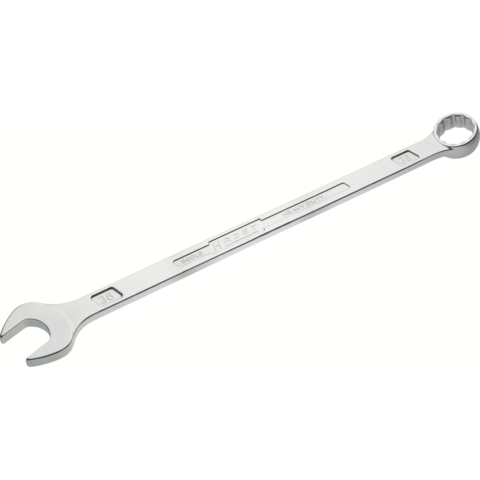 Clé mixte extra-longue 36 mm profil Traction 12 pans chromée HAZET - 600LG-36