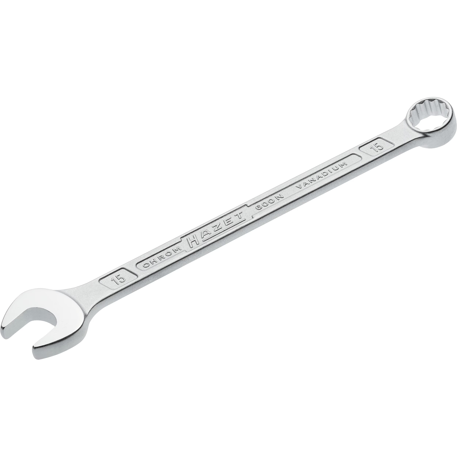 Clé mixte 15 mm profil Traction extérieur 12 pans longue HAZET - 600N-15