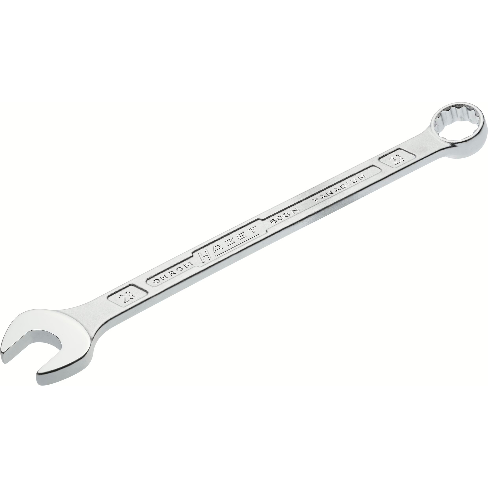 Clé mixte longue 23 mm profil traction 12 pans chromée HAZET - 600N-23
