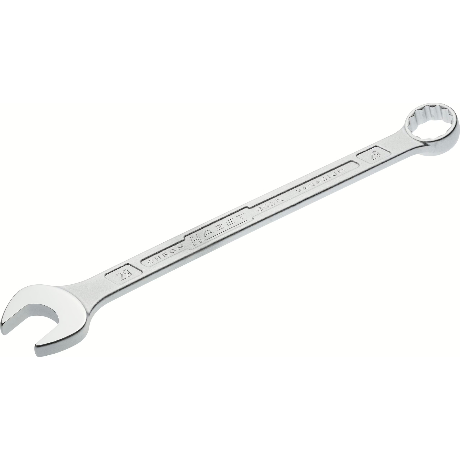 Clé mixte longue 29 mm profil traction 12 pans chromée HAZET - 600N-29