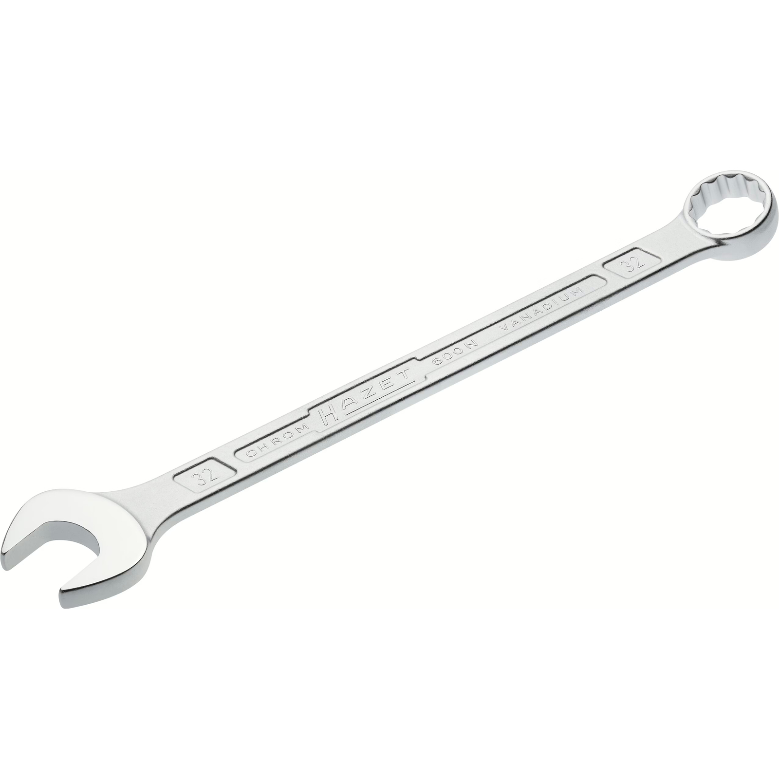 Clé mixte longue 32 mm profil Traction 12 pans chromée HAZET - 600N-32