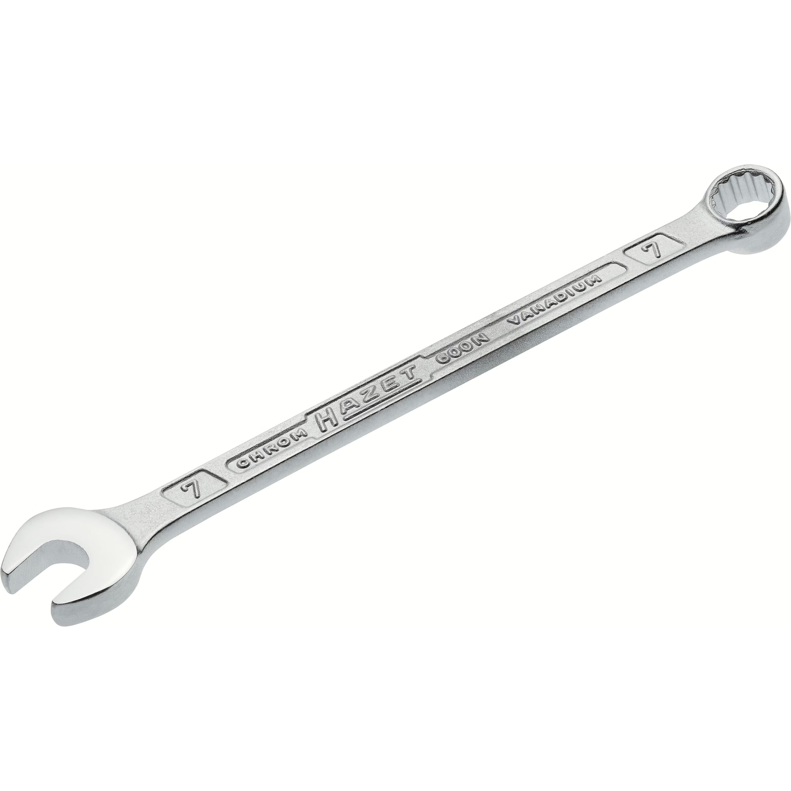 Clé mixte longue 7 mm profil traction 12 pans chromée HAZET - 600N-7