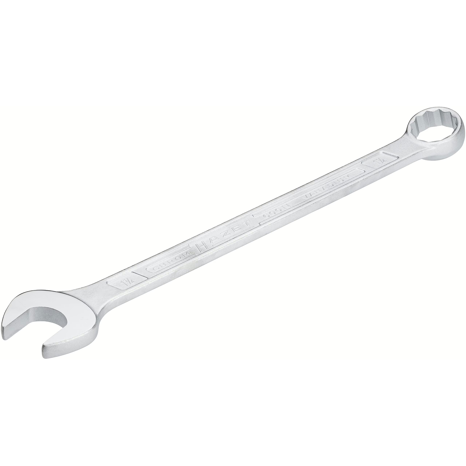 Clé mixte 1,1/4″ profil extérieur 12 pans longue chromée HAZET - 600NA-1.1/4