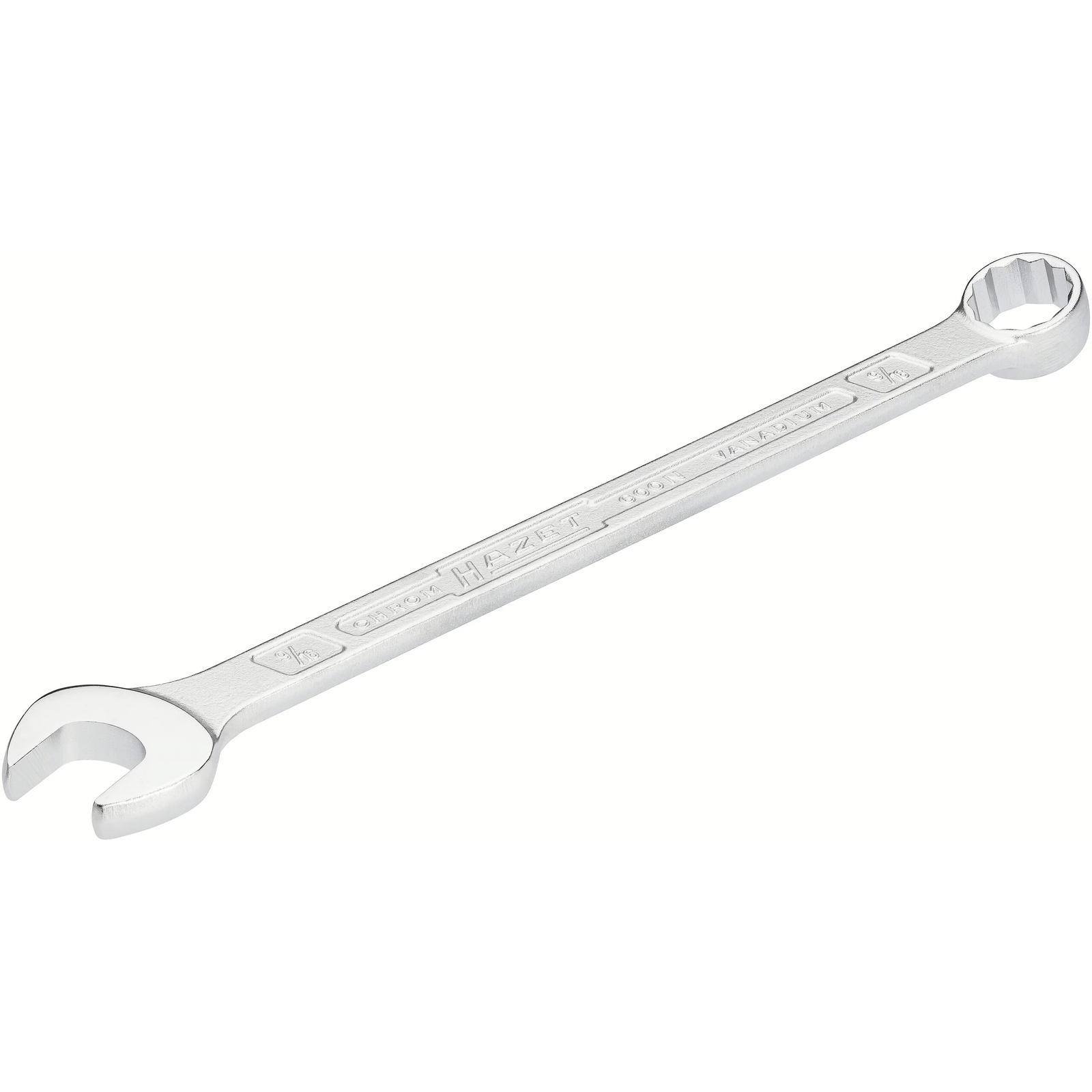 Clé mixte longue profil extérieur 12 pans 9/16″ chromée HAZET - 600NA-9/16