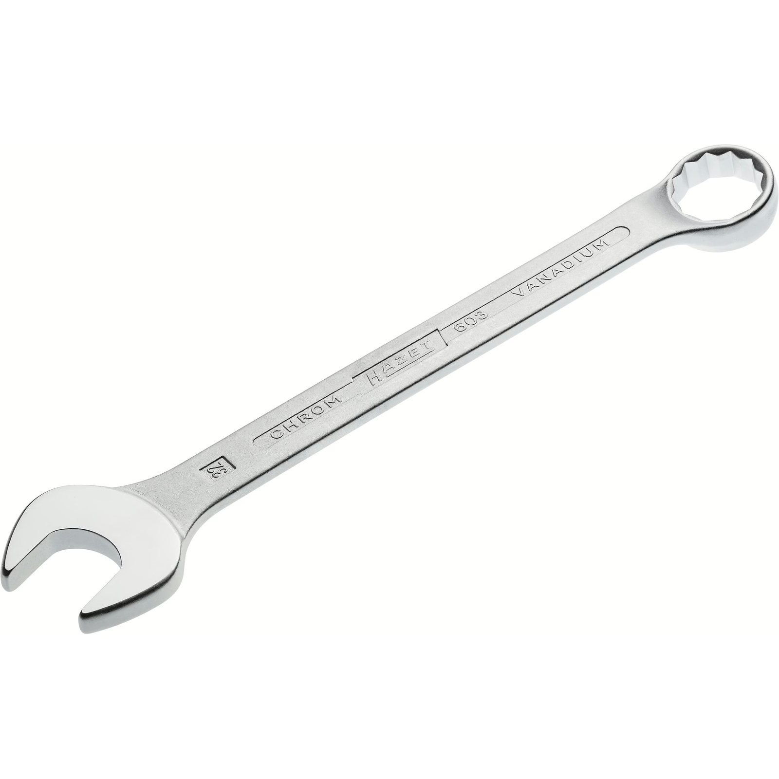 Clé mixte profil traction extérieur 12 pans 32 mm chromée HAZET - 603-32