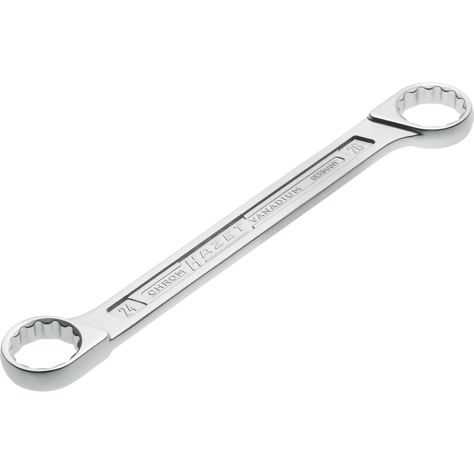 Clé polygonale double 24 x 26 mm profil traction extérieur 12 pans HAZET - 610N-24X26
