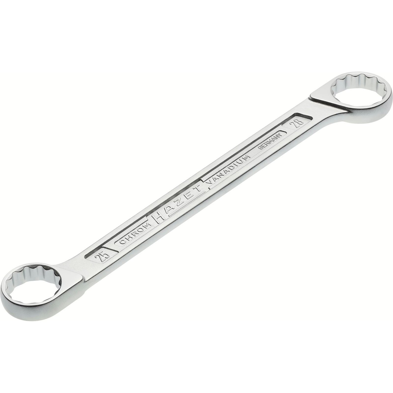 Clé polygonale double 25 x 28 mm profil traction extérieur 12 pans HAZET - 610N-25X28