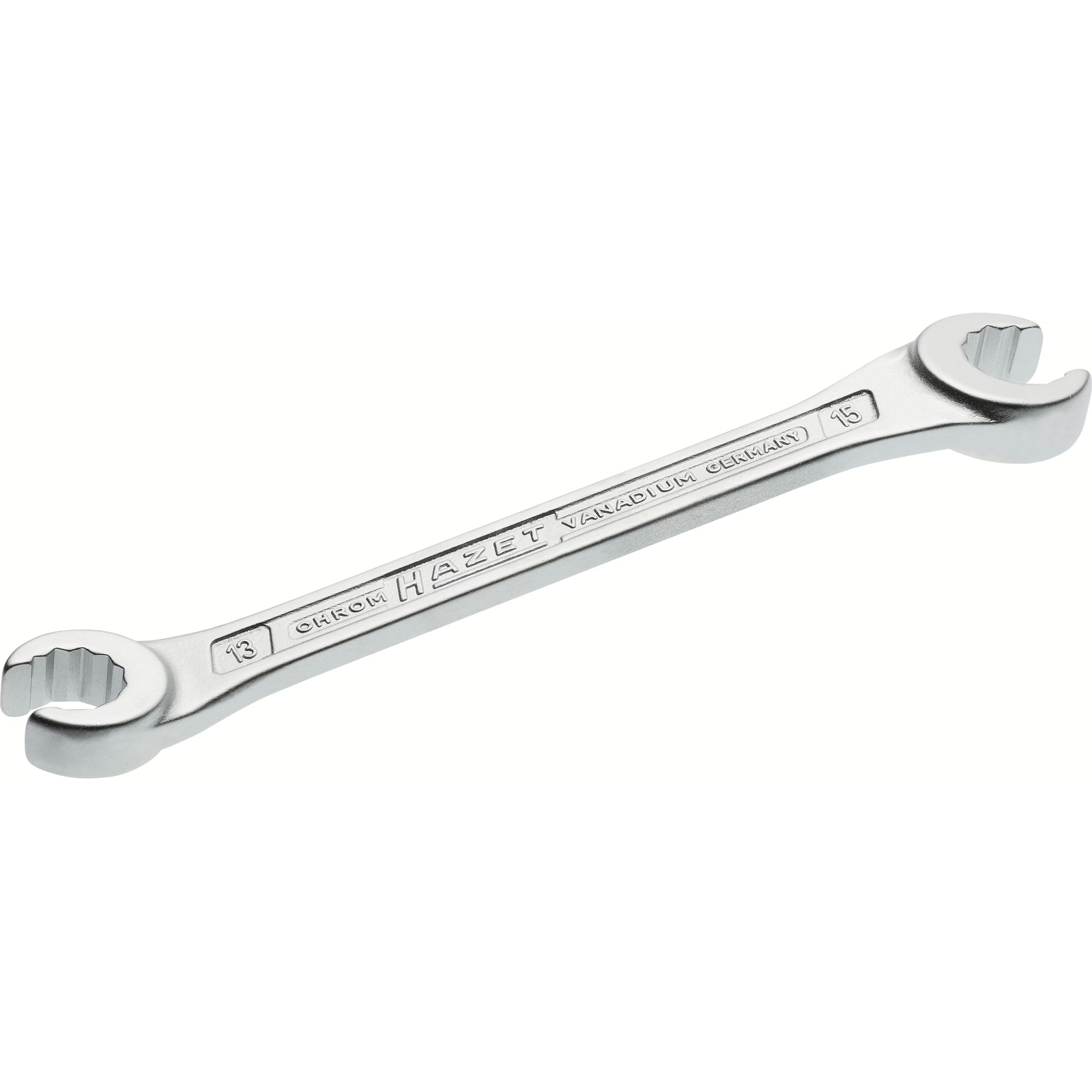 Clé polygonale double 13 x 15 mm profil extérieur 12 pans chromée HAZET - 612-13x15