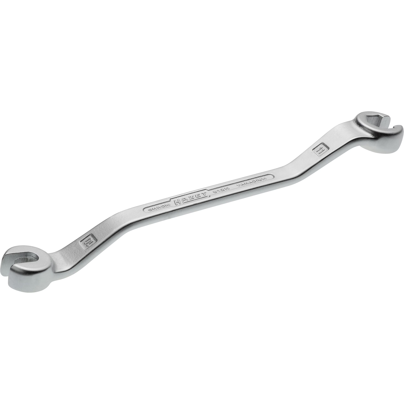 Clé polygonale double 10 x 11 mm profil extérieur 6 pans chromée HAZET - 612N-10X11