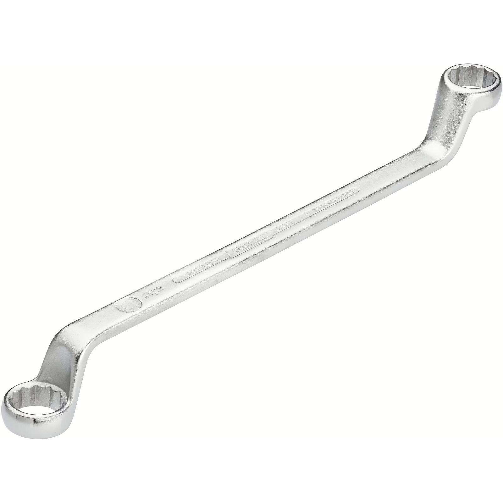 Clé polygonale double contre-coudée 25⁄32 x 13⁄16″ 12 pans chromée HAZET - 630A-25/32X13/16