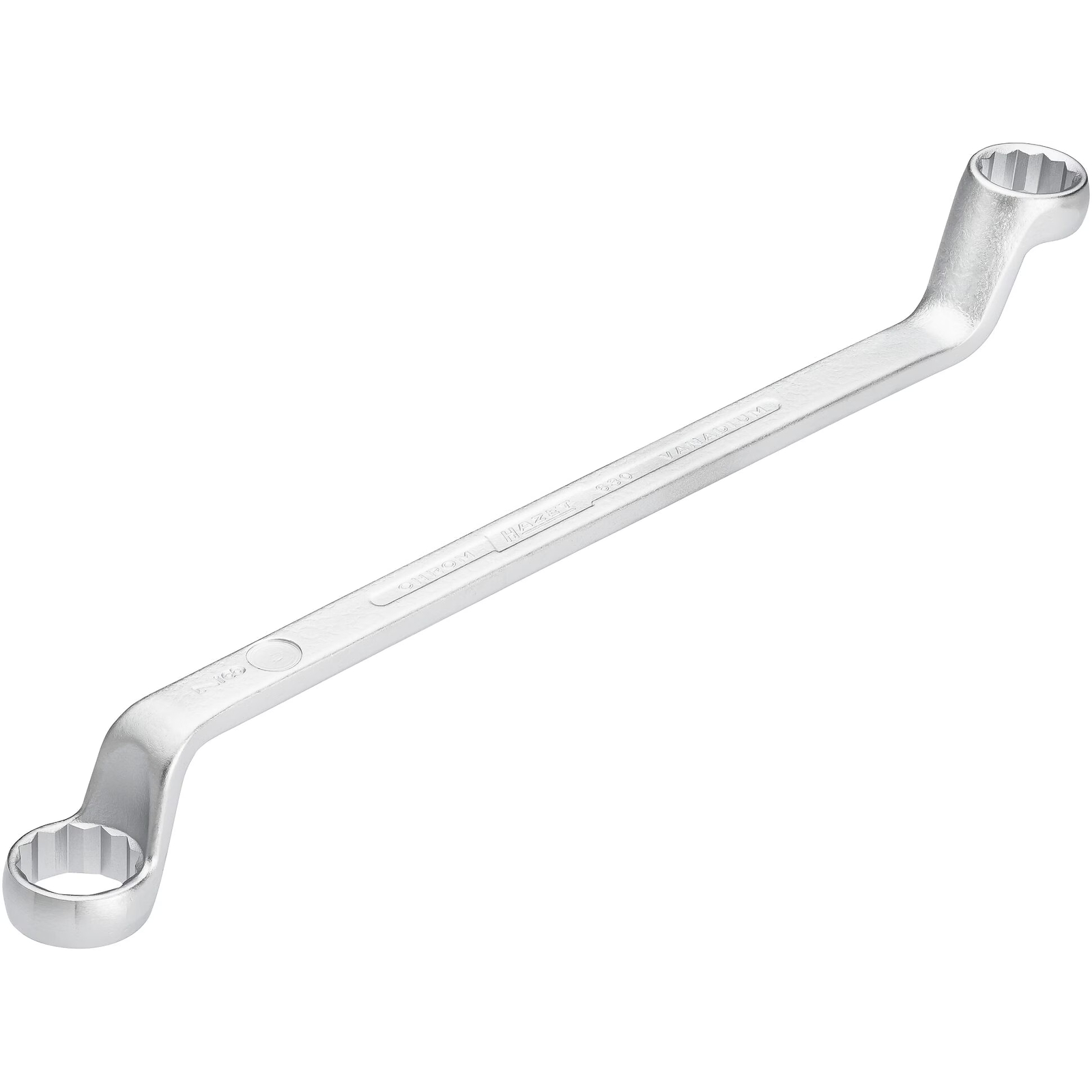 Clé polygonale double contre-coudée 3/4 x 7/8″ 12 pans chromée HAZET - 630A-3/4X7/8