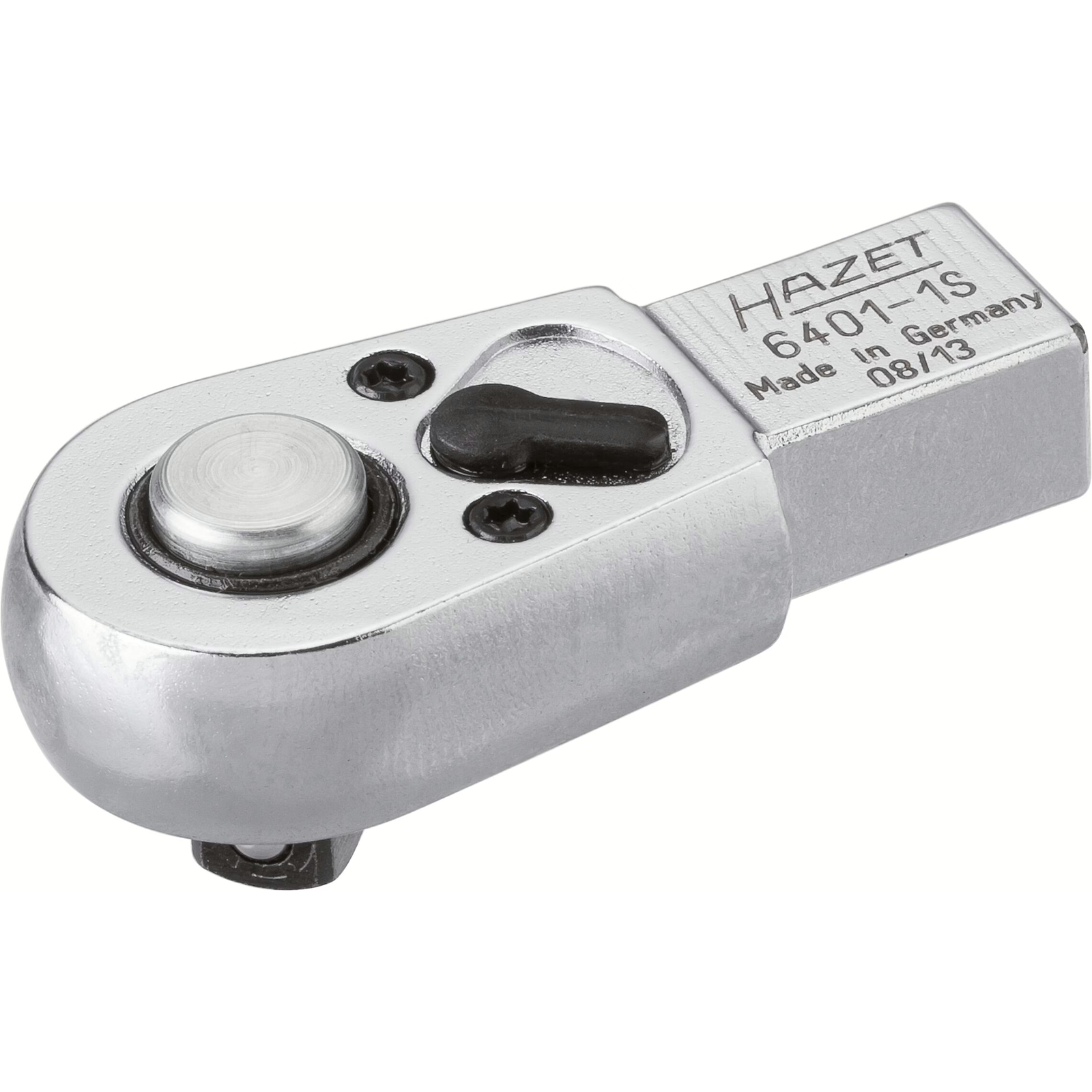 Attache mâle à cliquet réversible carré femelle 9 x 12 mm 20 dents 46,5 mm HAZET - 6401-1S