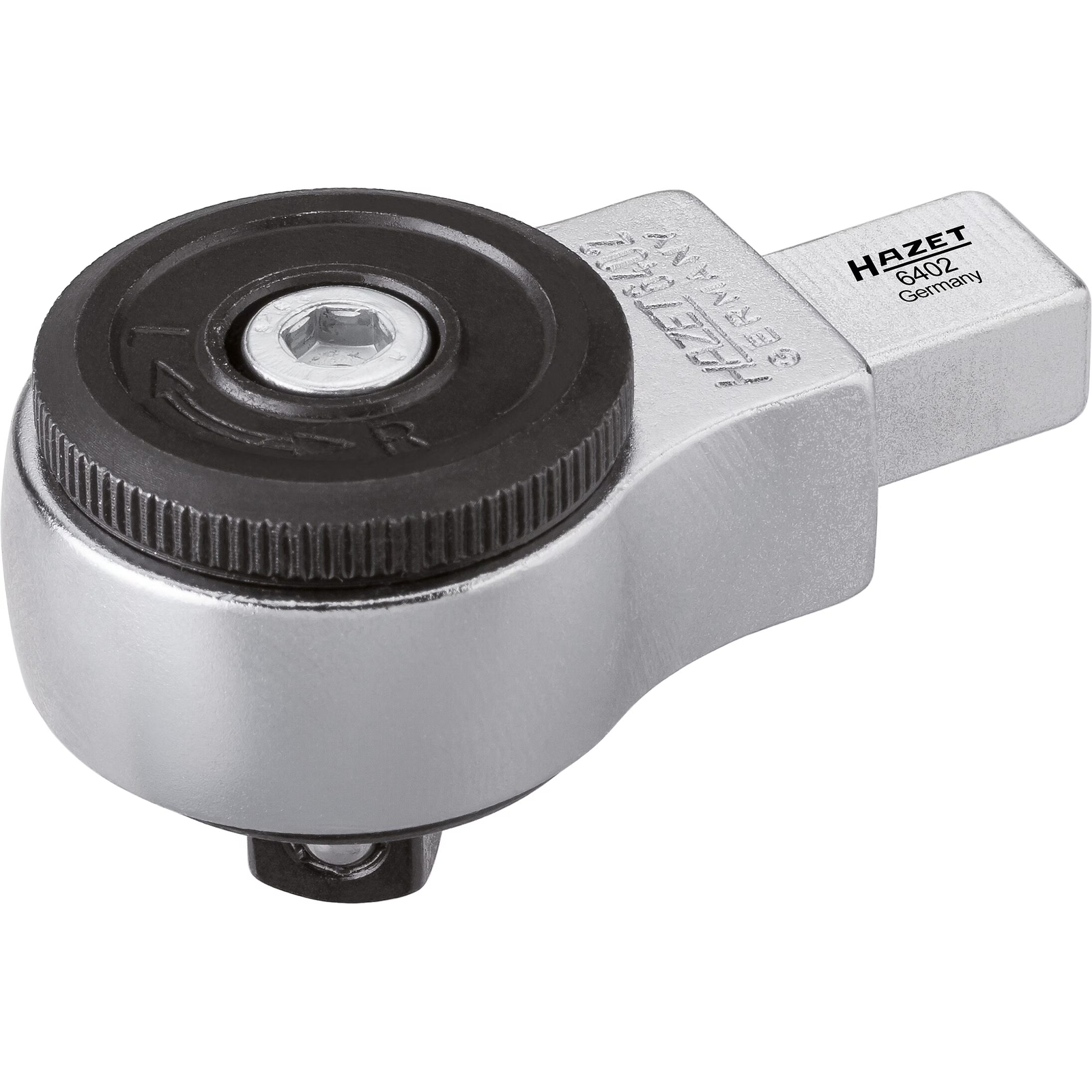 Attache mâle à cliquet réversible carré femelle 9 x 12 mm massif 3/8 pouce 58,5 mm 72 dents HAZET - 6402