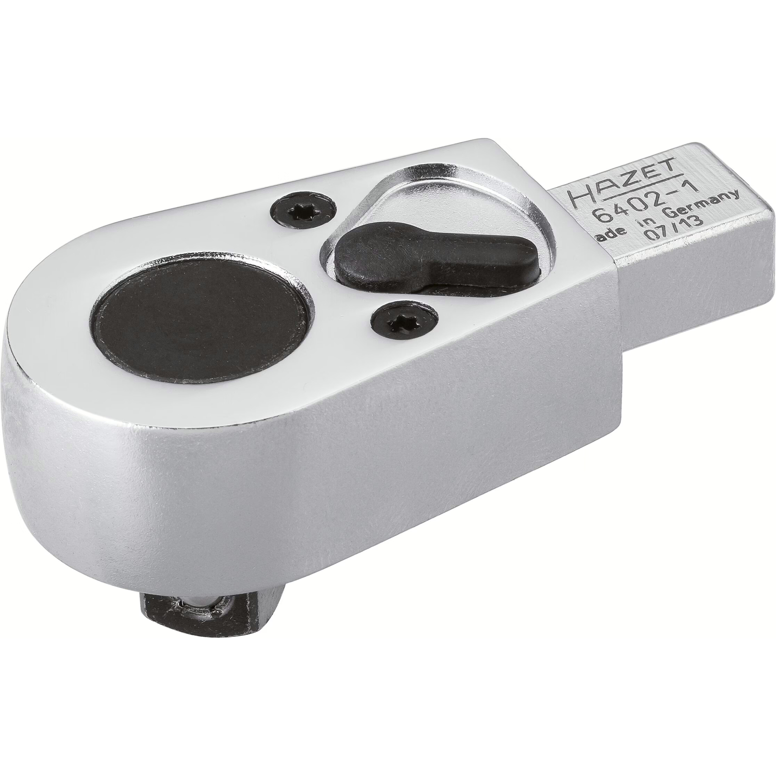 Attache mâle à cliquet réversible carré femelle 9 x 12 mm massif carré massif 3/8 pouce 30 dents 12° 120 Nm HAZET - 6402-1