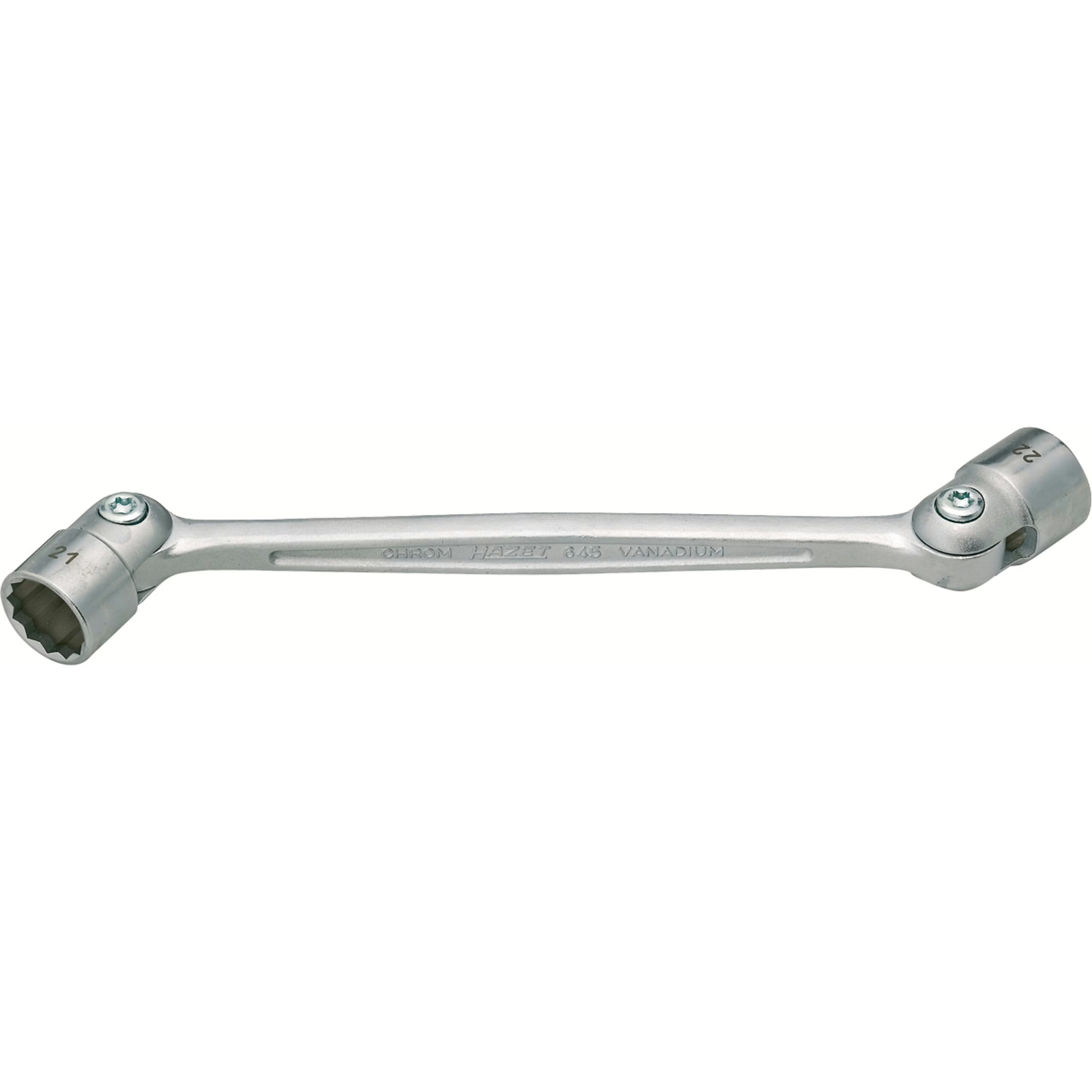 Clé à têtes mobiles 12 pans 8 x 9 mm pivotante HAZET - 645-8x9