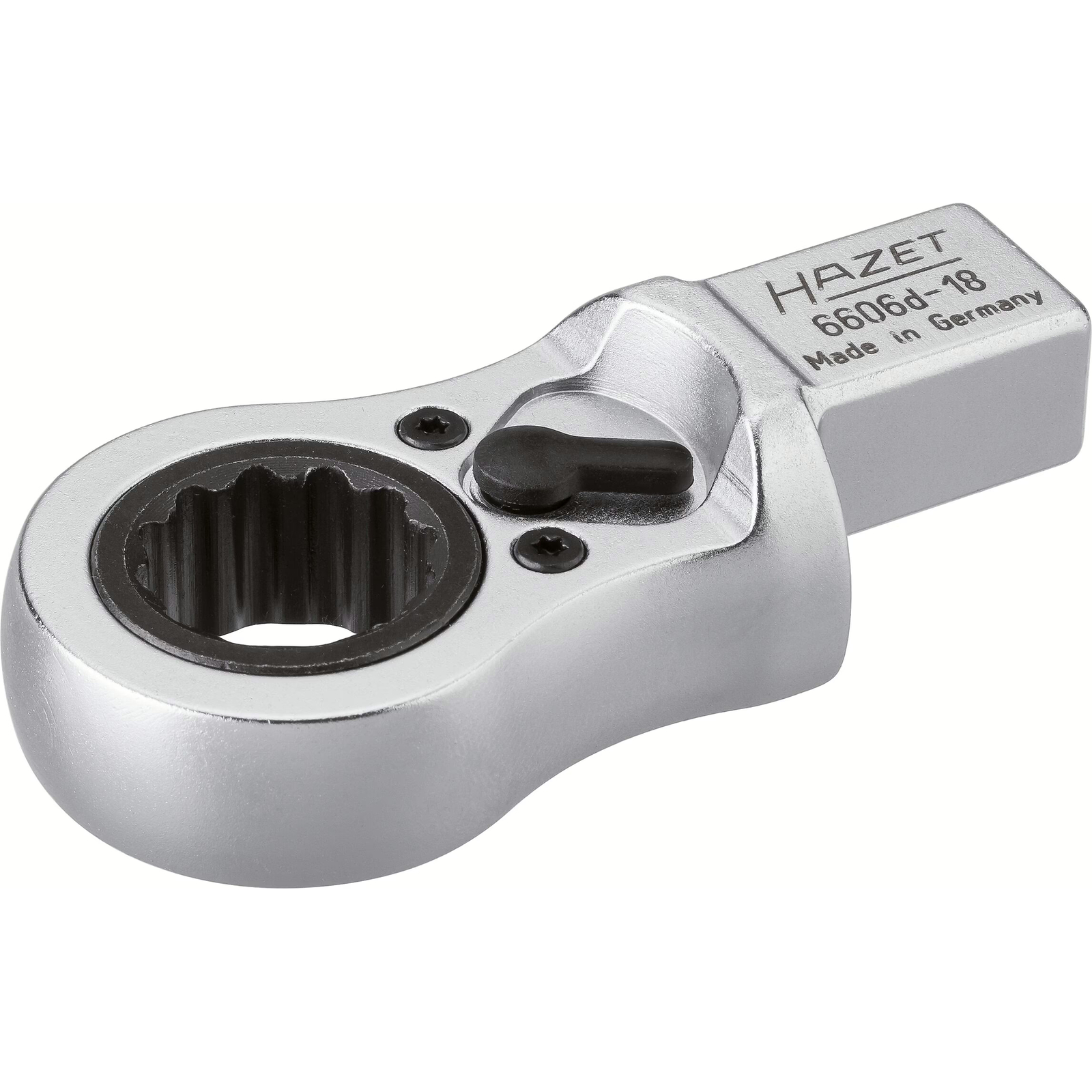 Attache mâle polygonale à cliquet carré femelle 14 x 18 mm profil 12 pans 40 dents 250 Nm HAZET - 6606D-18