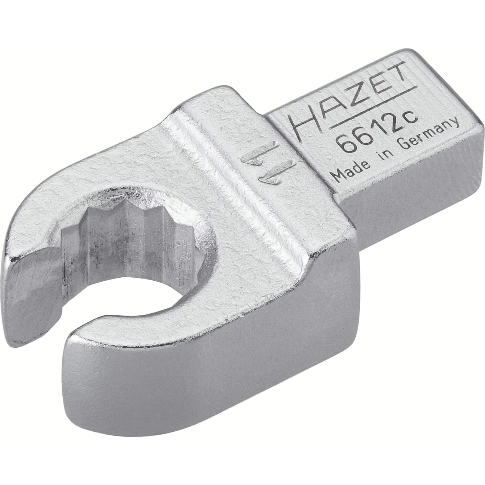 Attache mâle polygonale ouverte 11 mm chromée actionnement frein HAZET - 6612C-11