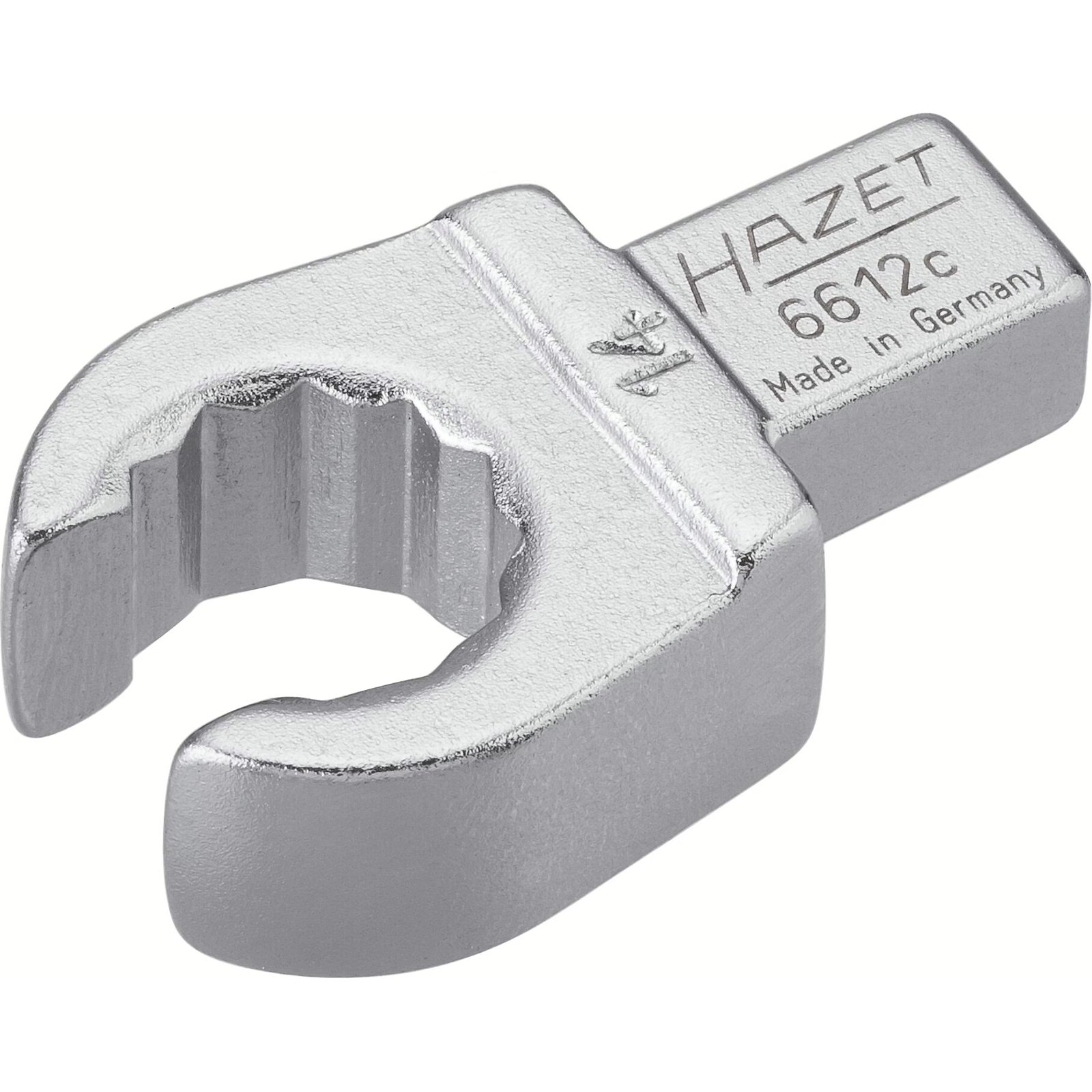 Attache mâle polygonale ouverte 14 mm carré femelle massif 12 pans HAZET - 6612C-14