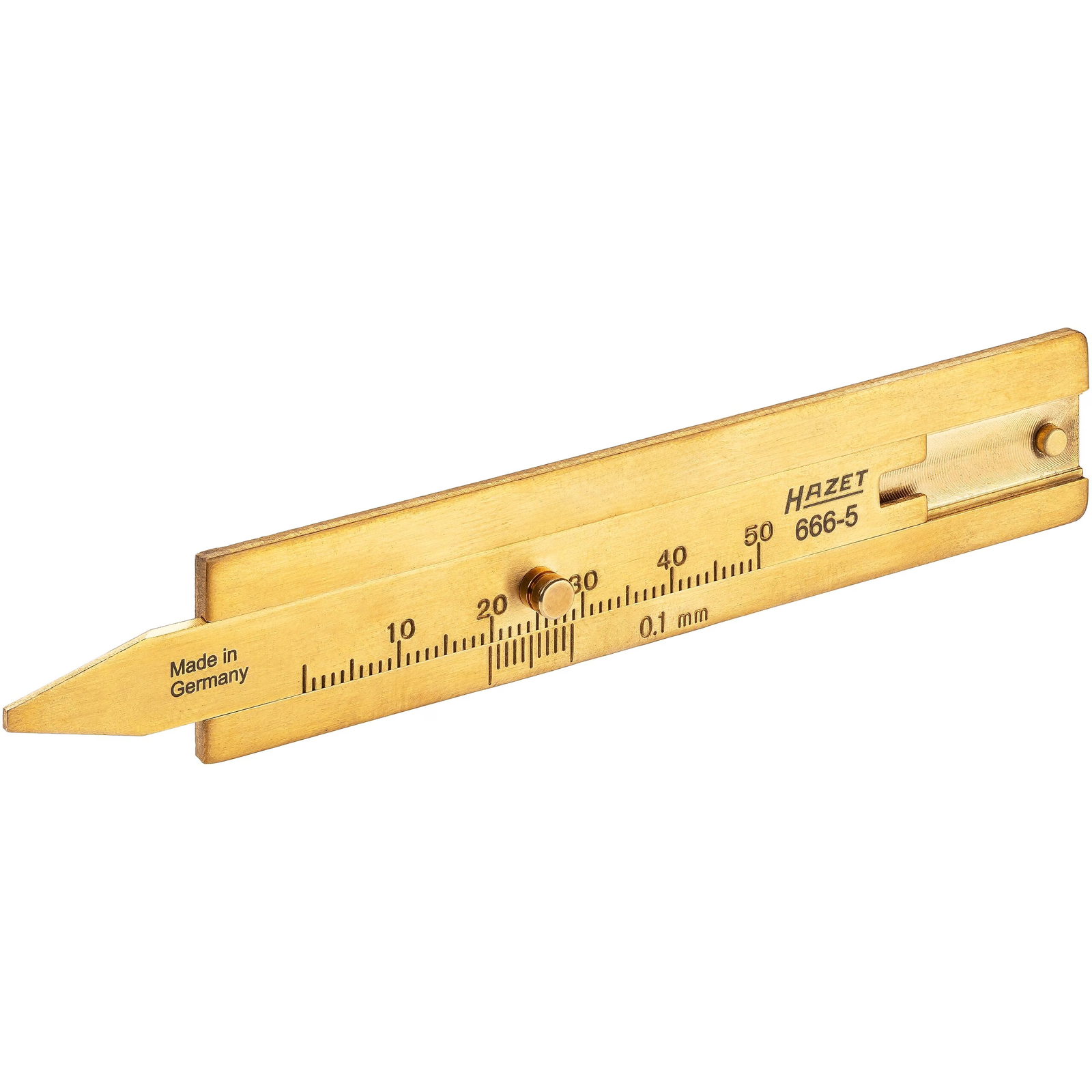 Jauge de profondeur profil pneus 30 mm laiton avec étui HAZET - 666-5