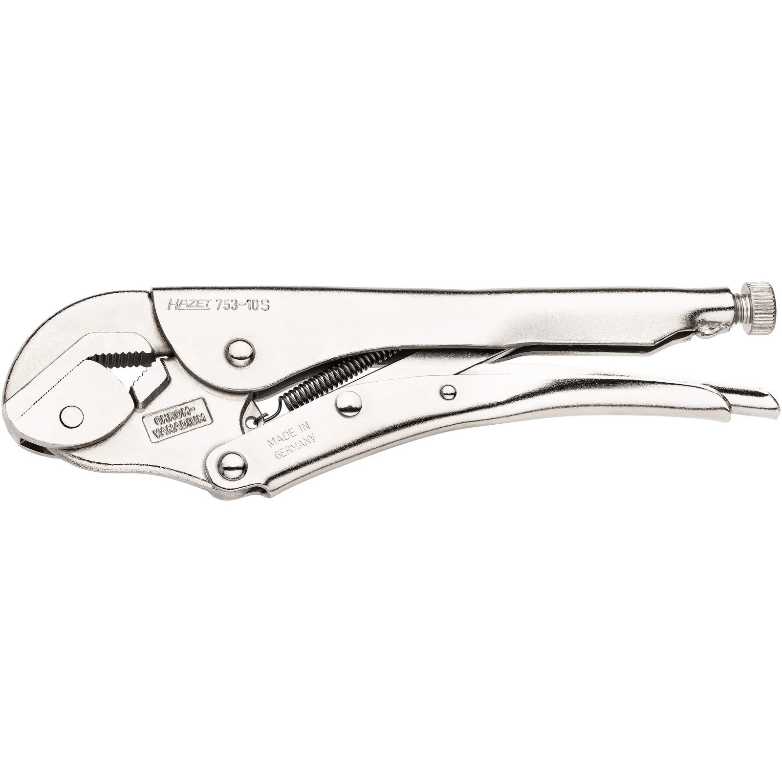 Pince-étau capacité serrage 45 mm surface nickelée 250 mm HAZET - 753-10S