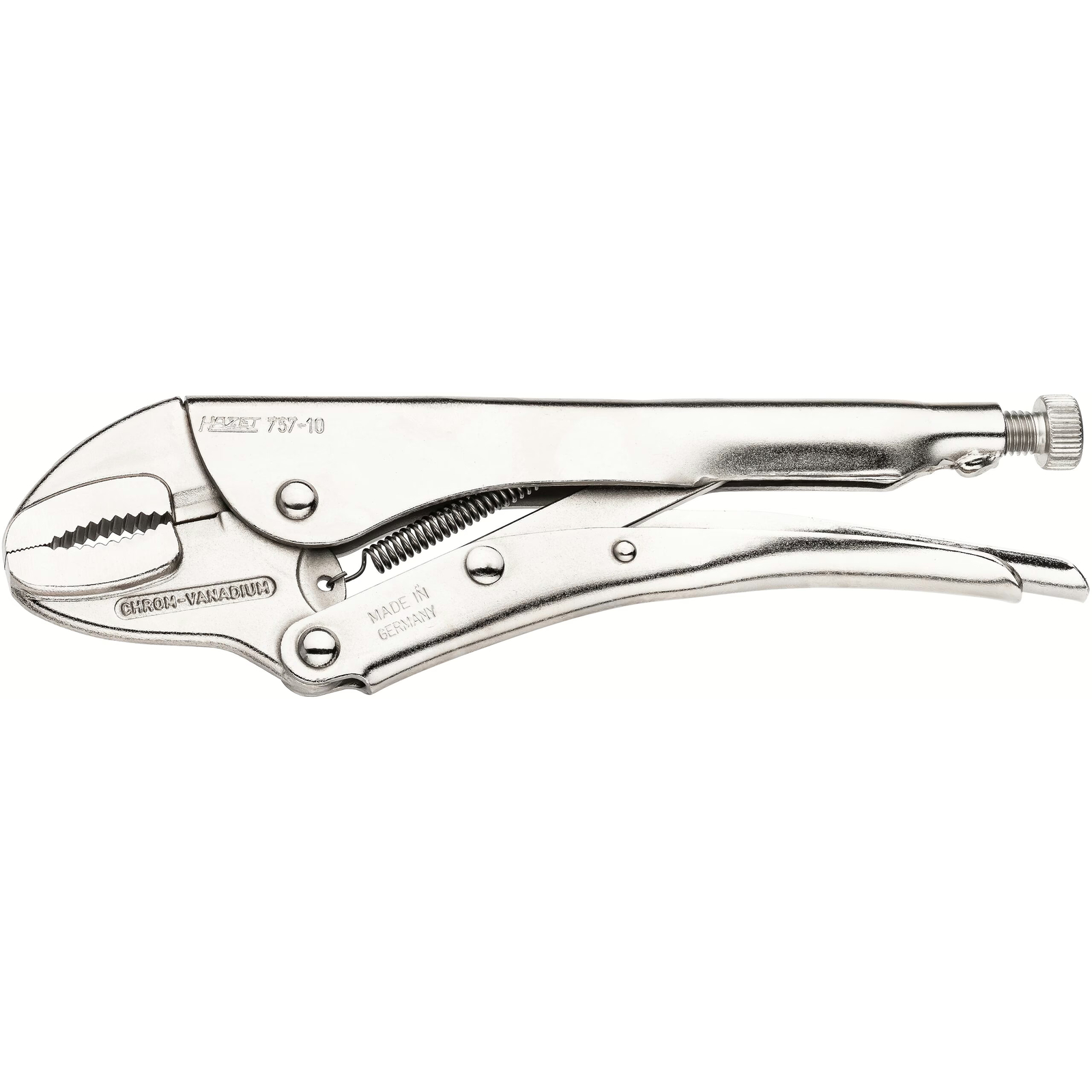 Pince-étau 50 mm mâchoires convexes coupe-câble surface nickelée HAZET - 757-10