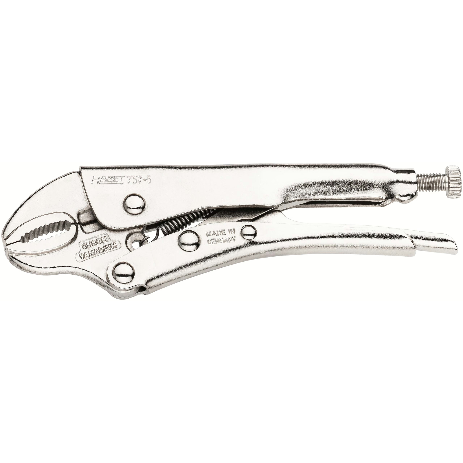 Pince-étau 30 mm avec bouton desserrage rapide et coupe-câble nickelée HAZET - 757-5