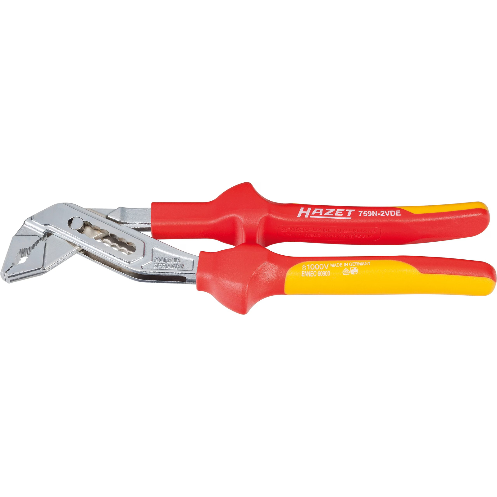 Pince multiprise 30 mm avec isolation VDE 1000 V manches bimatières HAZET - 759N-2VDE