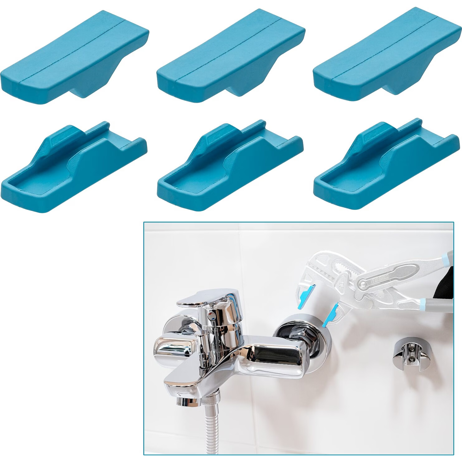 Mâchoires de protection pour pince-clé 762-26 3 paires HAZET - 762-026/6