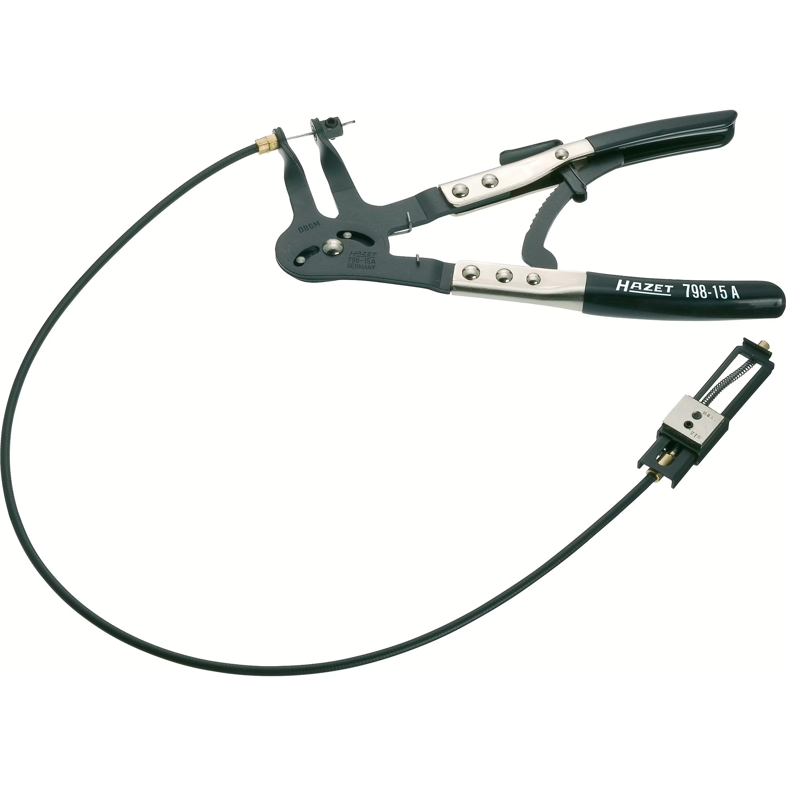 Pince pour colliers à ressorts auto-serrants 875 mm avec câble Bowden HAZET - 798-15A