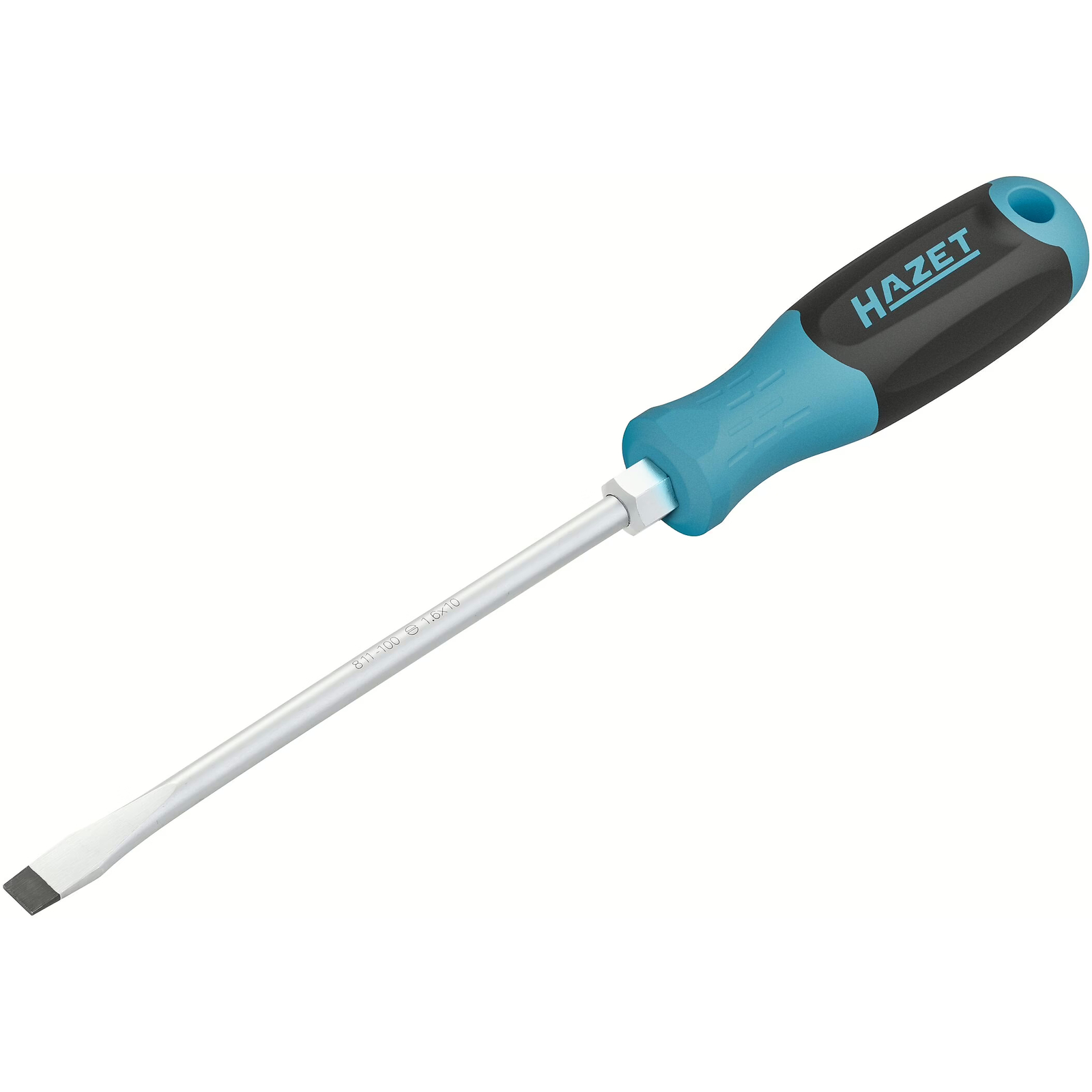 Tournevis à lame ronde fente 1,6 x 10 mm manche 3 composants antidérapant HAZET - 811-100