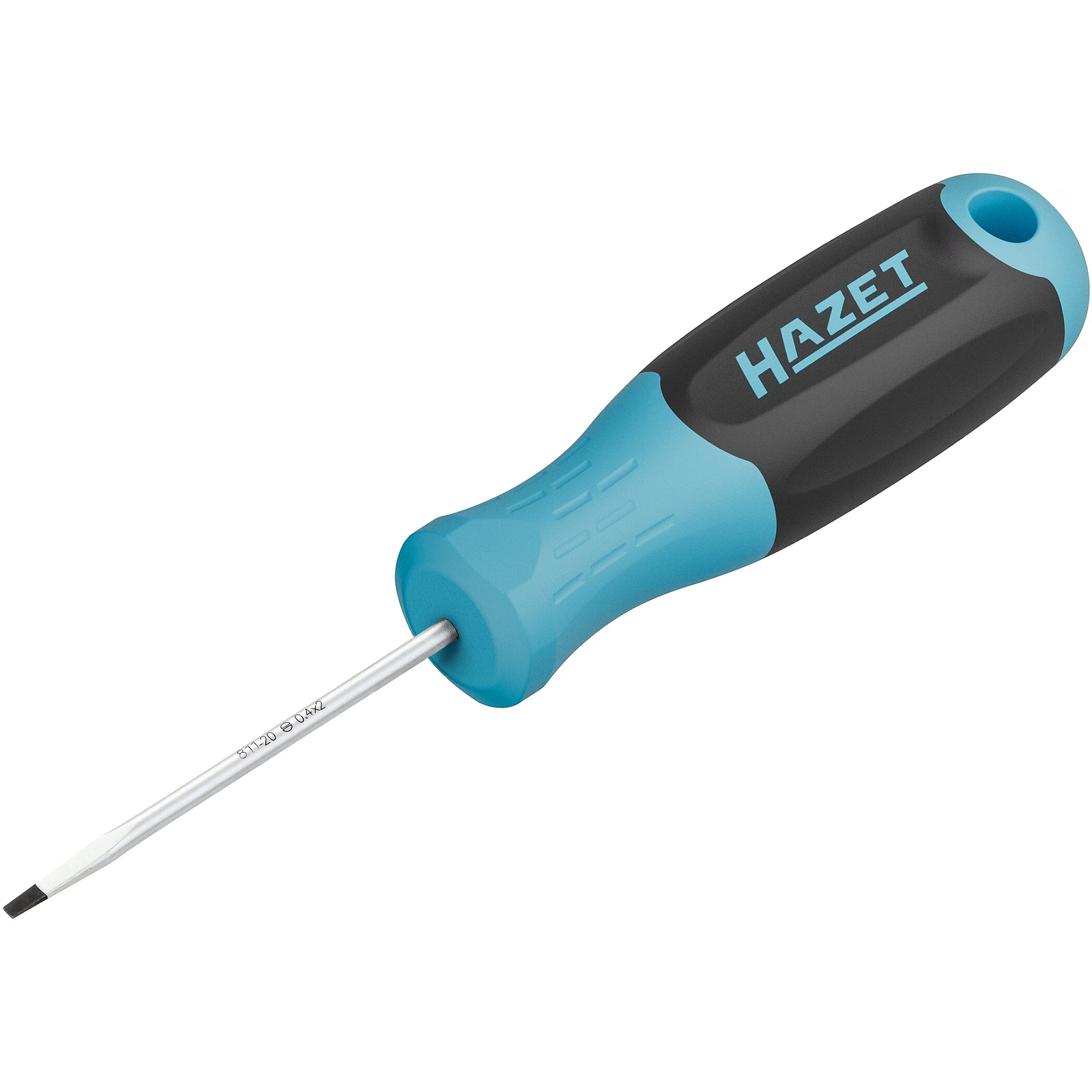 Tournevis fente lame ronde 0,4 x 2 mm manche 3 composants antidérapant HAZET - 811-20