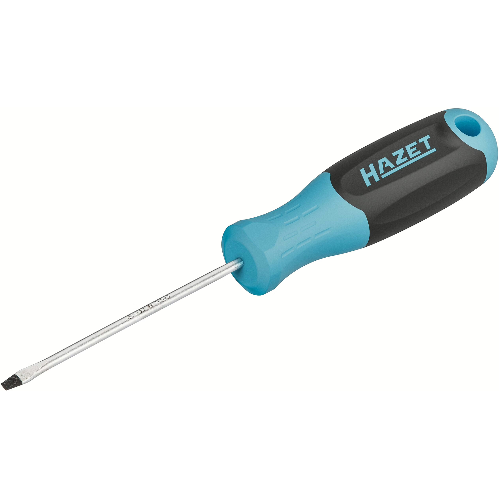 Tournevis fente 0,5 x 3 mm lame ronde manche 3 composants antidérapant avec trou HAZET - 811-30