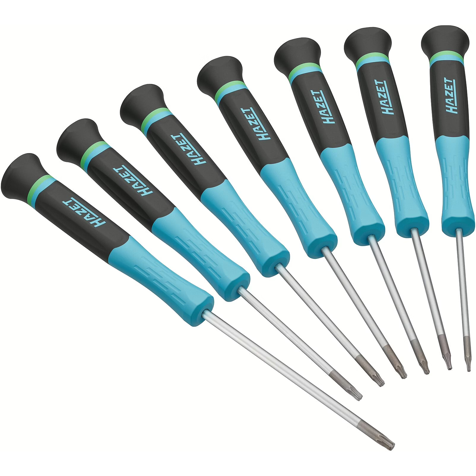 Tournevis électronique 7 pièces Profil TORX intérieur T5-T15 avec manche ergonomique HAZET - 811EL-T/7