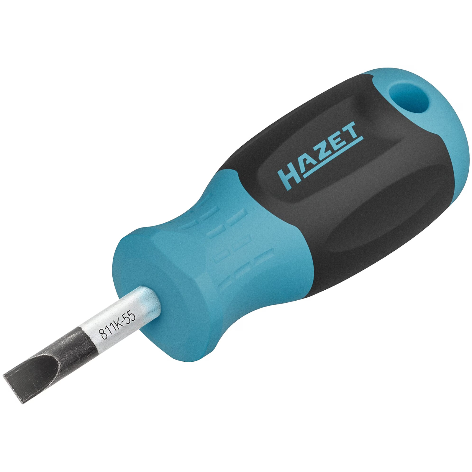 Tournevis fente 1 x 5,5 mm lame ronde manche antidérapant court HAZET - 811K-55