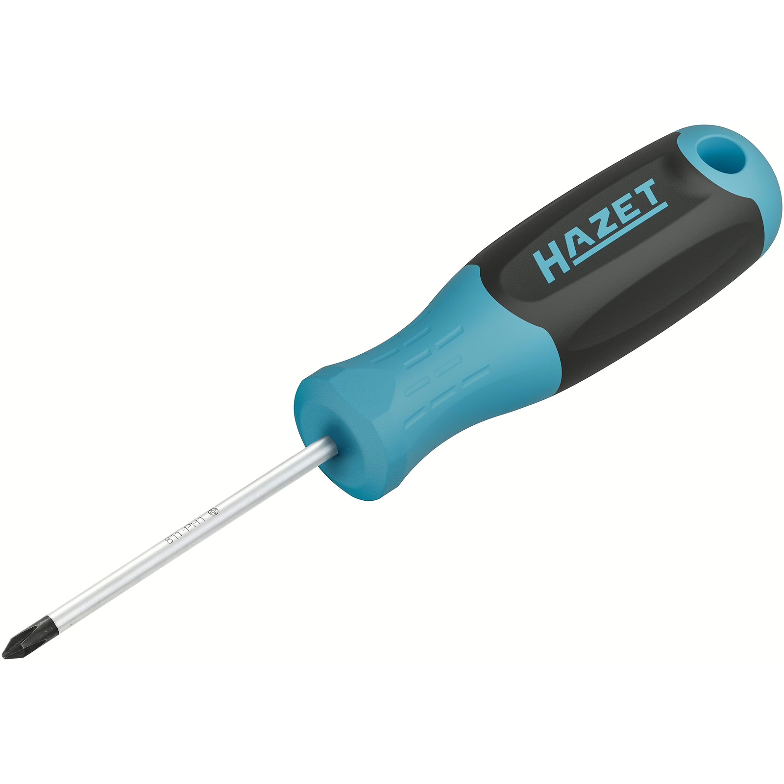 Tournevis Phillips PH1 lame ronde manche 3 composants antidérapant avec trou HAZET - 811-PH1