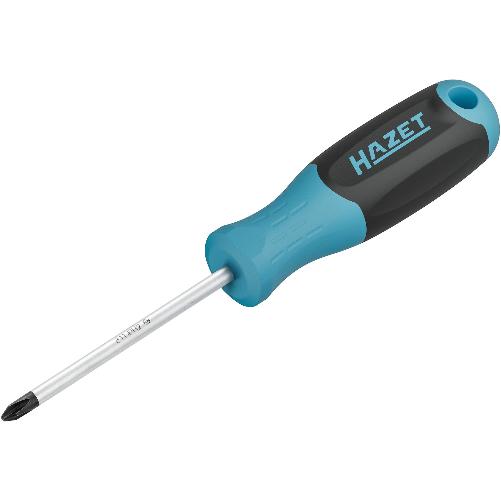 Tournevis Phillips PH2 lame ronde manche 3 composants antidérapant avec trou HAZET - 811-PH2