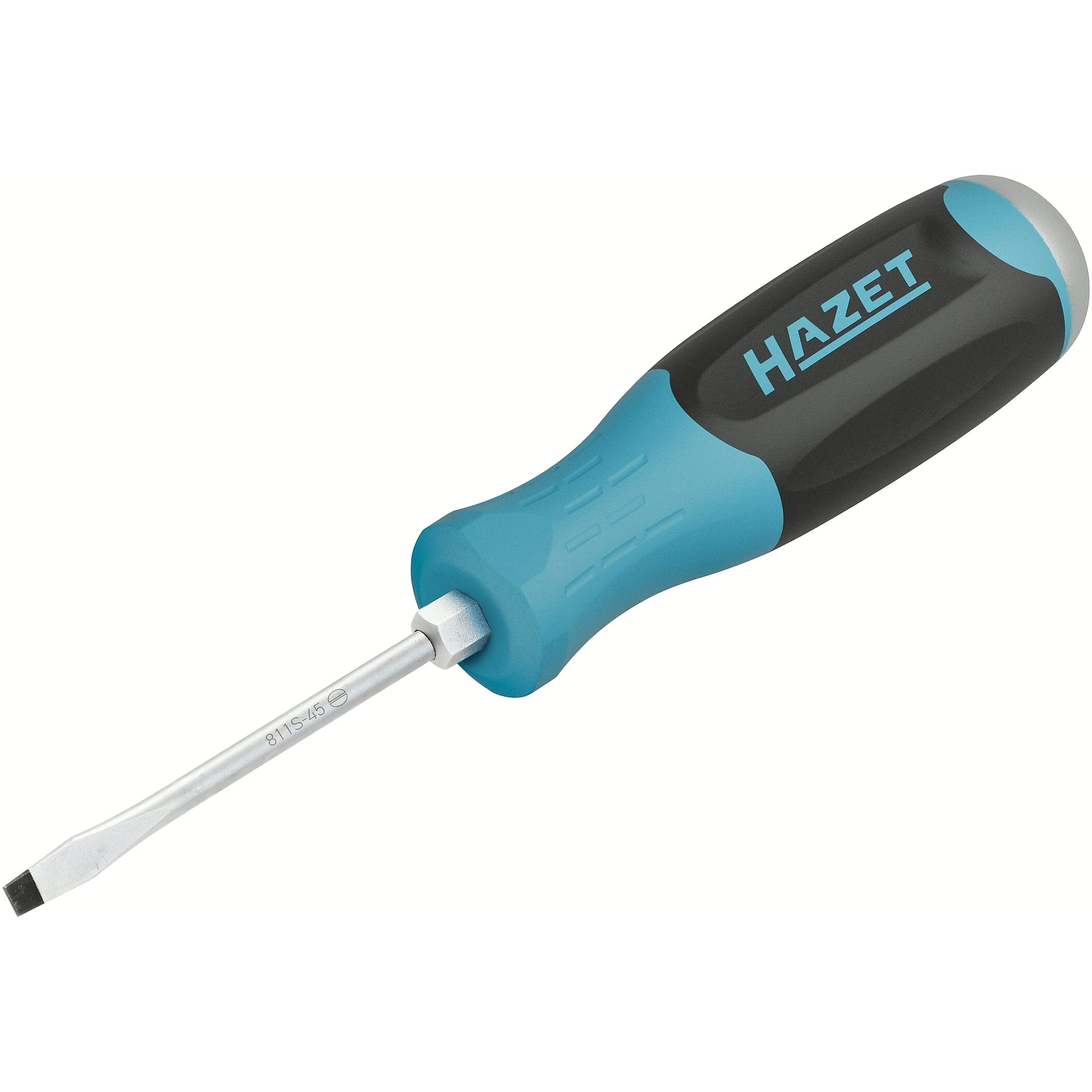 Tournevis fente lame ronde 0,8 x 4,5 mm manche 3 composants avec percuteur HAZET - 811S-45