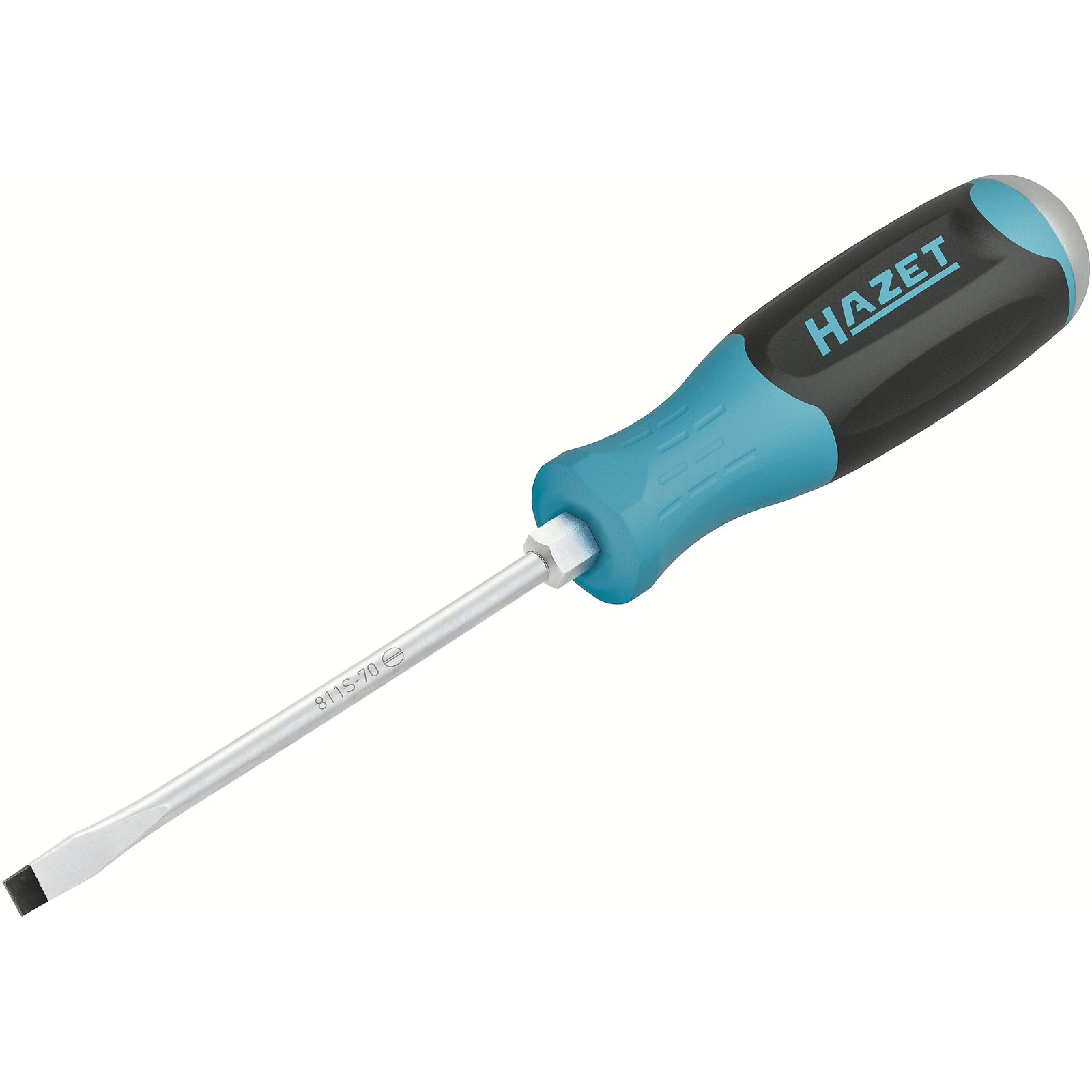 Tournevis profil à fente 1,2 x 7 mm lame ronde manche 3 composants avec percuteur HAZET - 811S-70