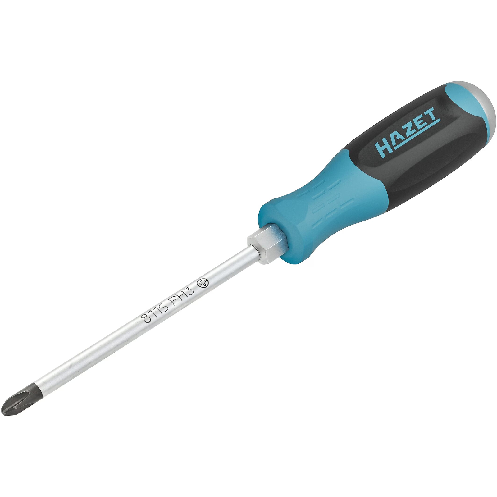 Tournevis Phillips PH3 lame ronde manche 3 composants antidérapant avec percuteur HAZET - 811S-PH3