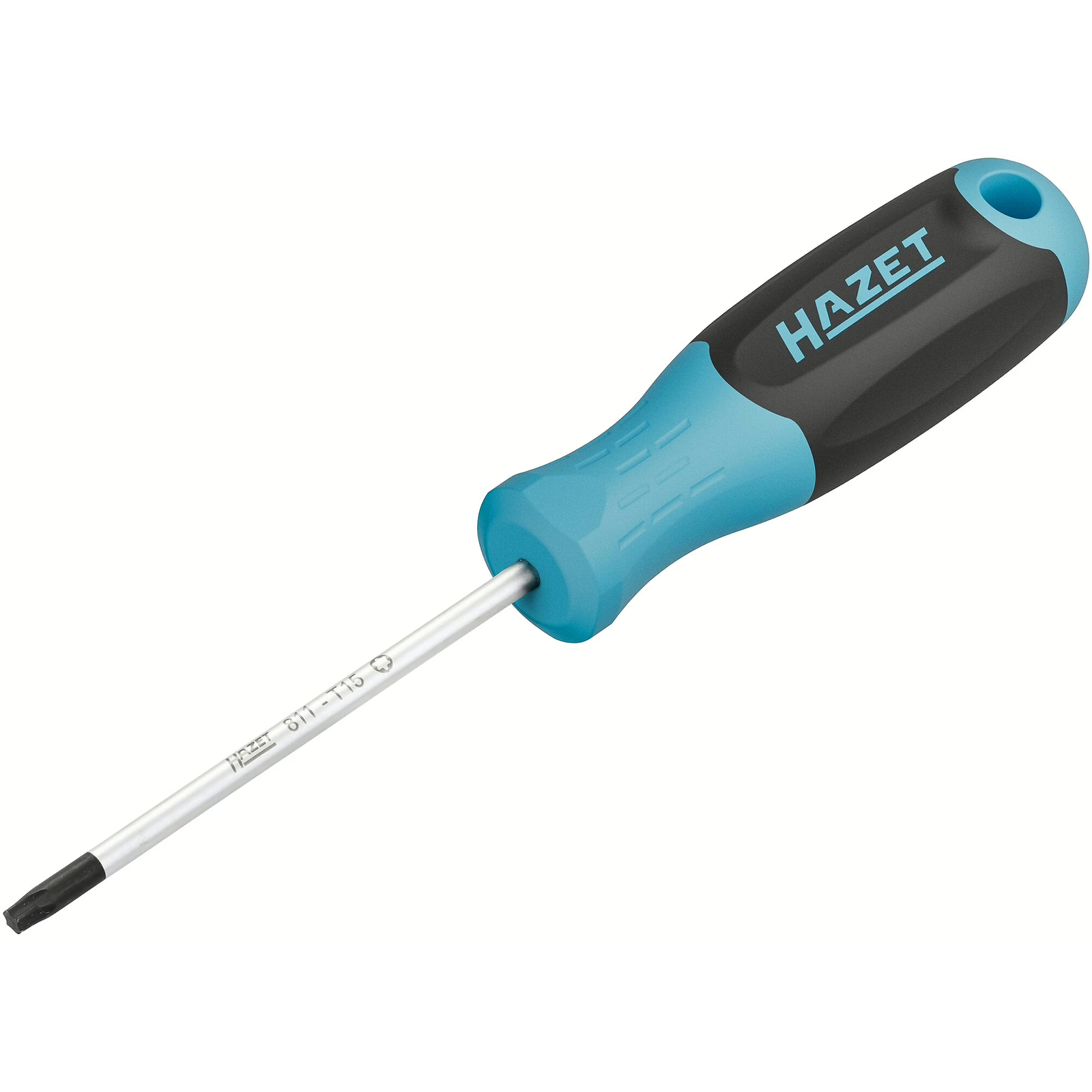 Tournevis profil TORX intérieur T15 manche 3 composants antidérapant avec trou HAZET - 811-T15