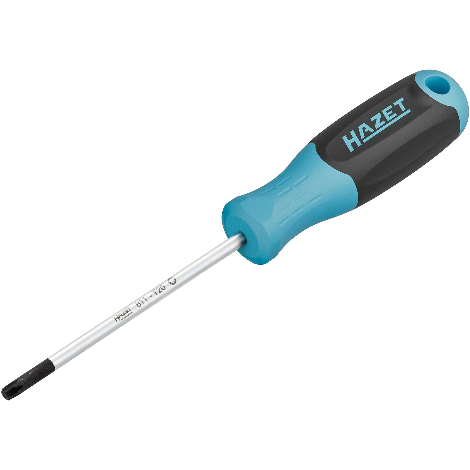 Tournevis profil TORX intérieur T20 manche 3 composants antidérapant avec trou HAZET - 811-T20